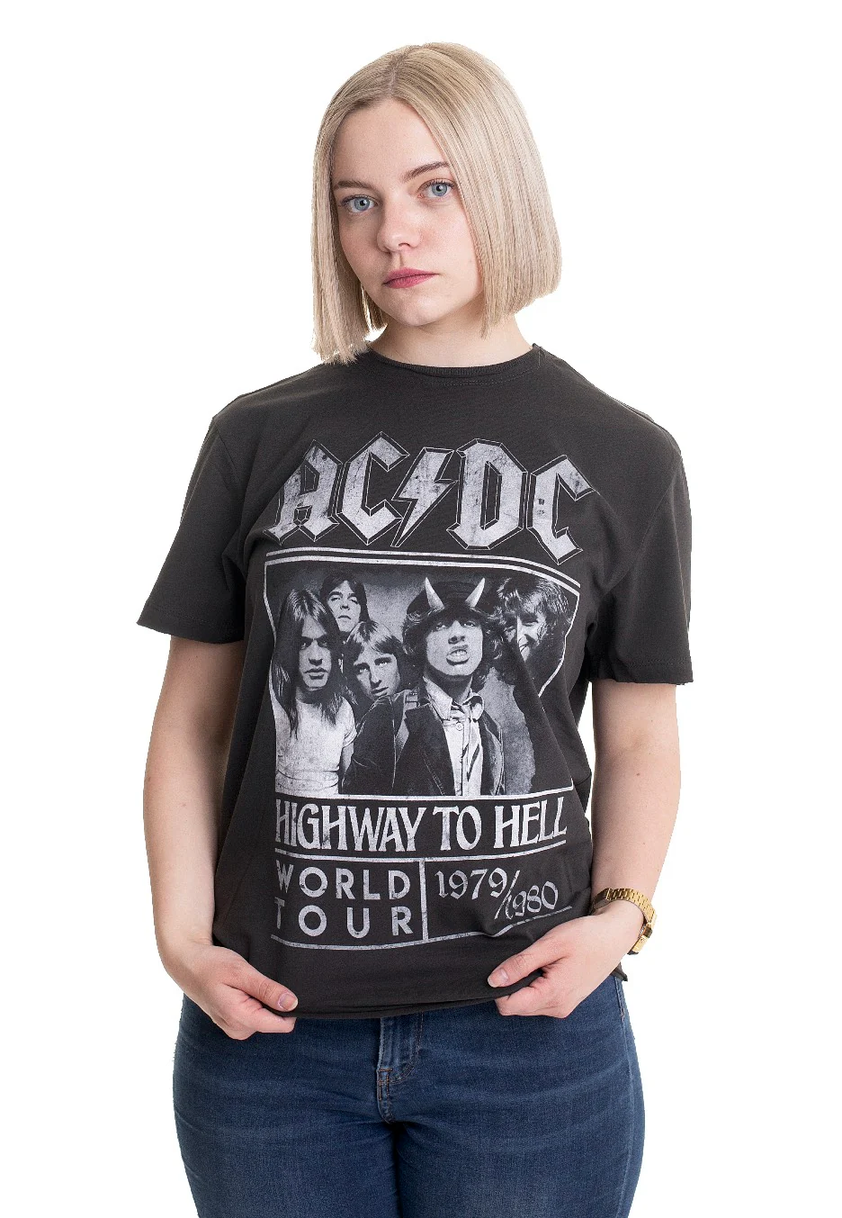 AC/DC - Highway To Hell Poster Charcoal - T-Shirt - Image 5