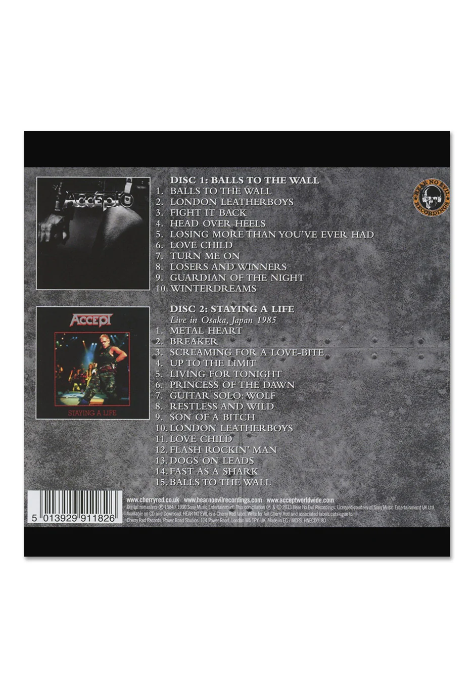 Accept - Balls To The Wall Expanded - 2 CD - Image 2