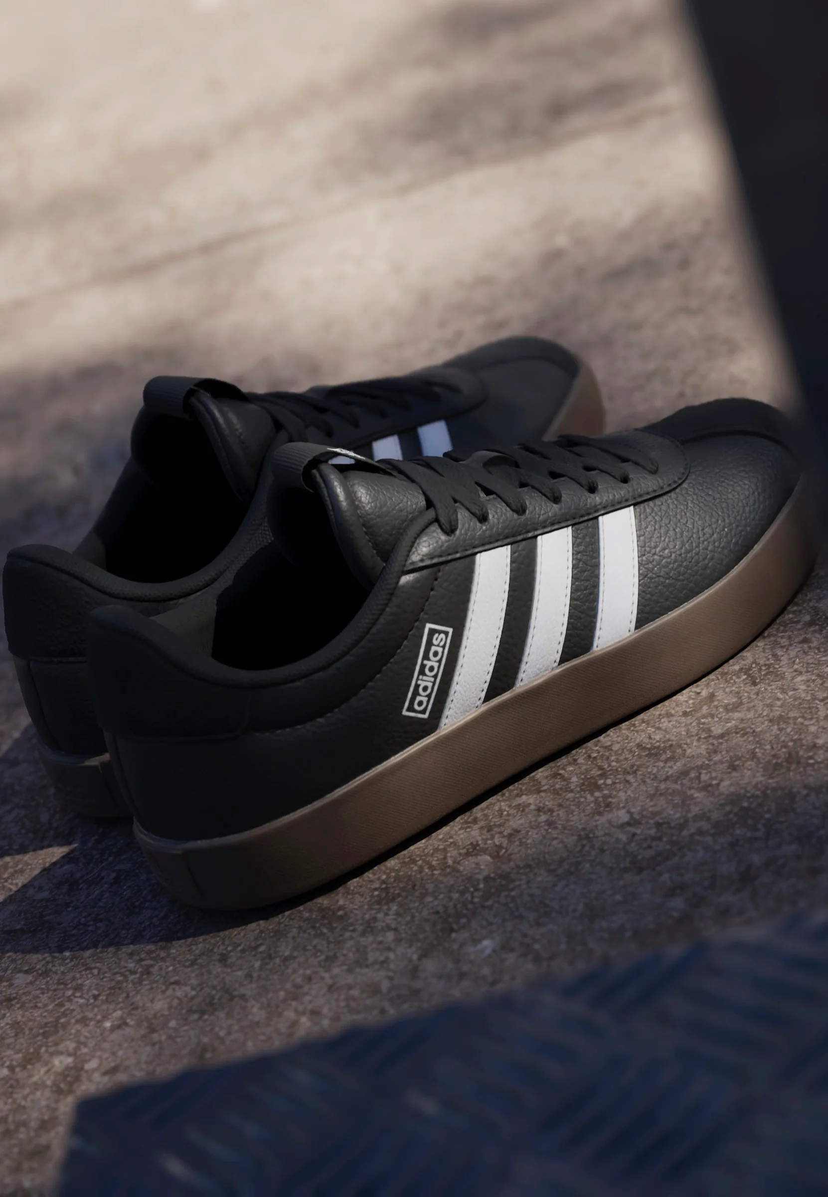 Adidas - Vl Court 3.0 Cblack/Ftwwht/Gum5 - Girl Shoes - Image 15