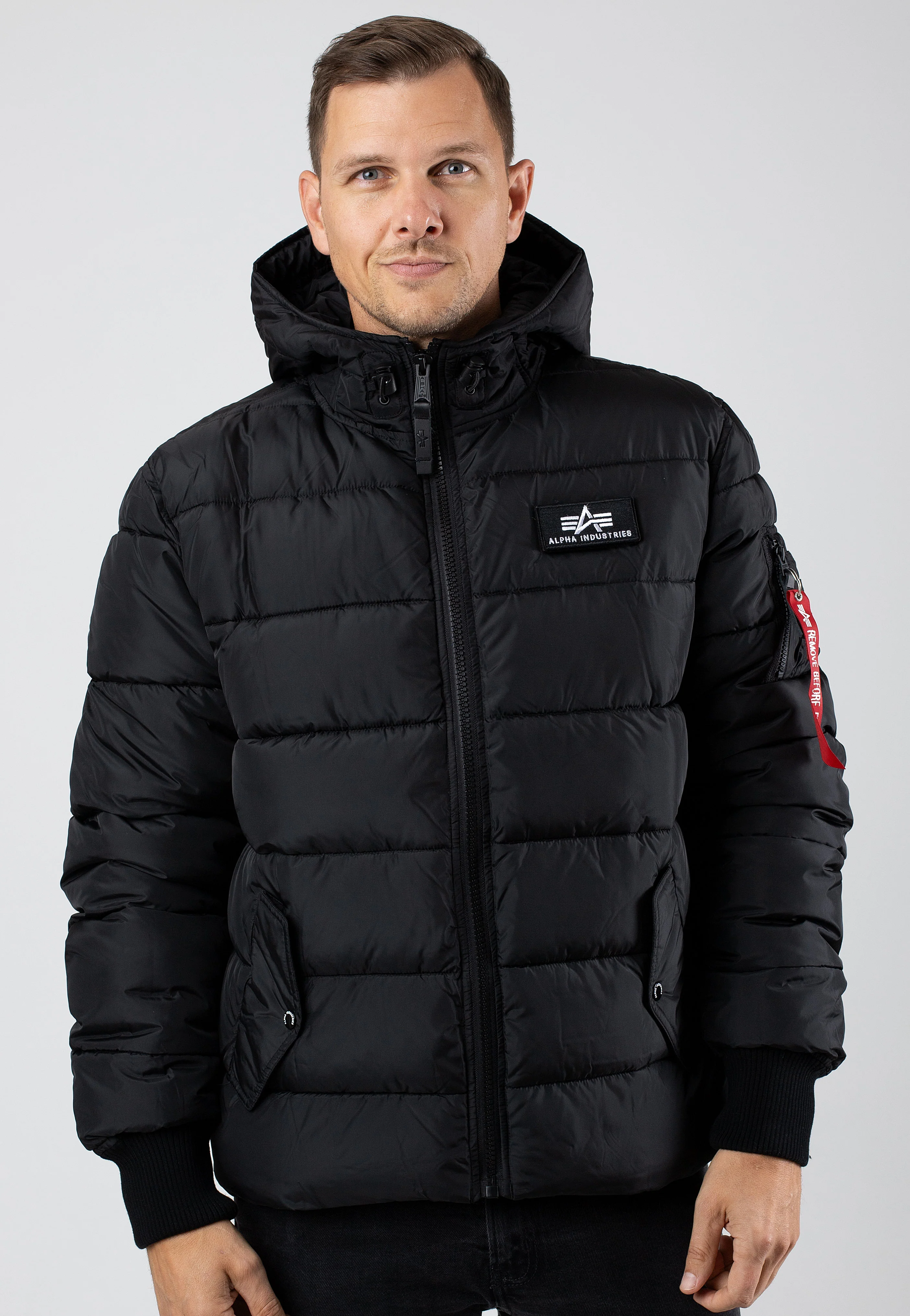 Alpha Industries - Hooded Puffer Alpha FD Black - Jacket - Image 8