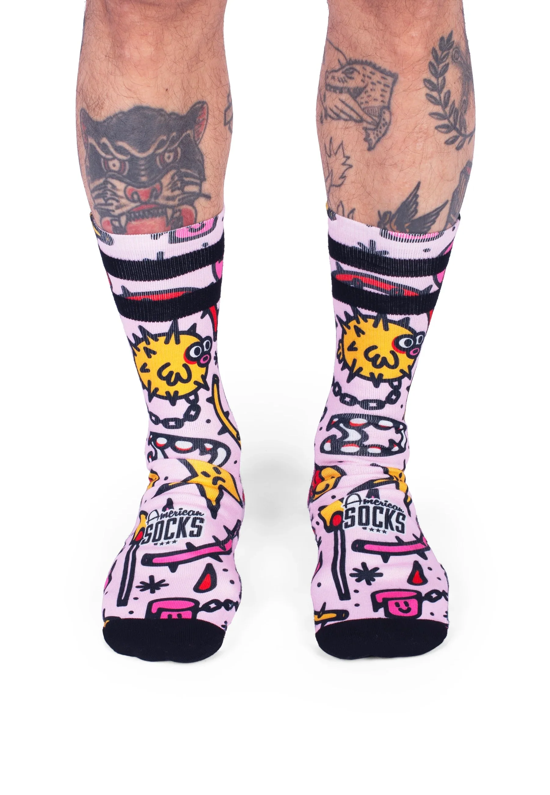 American Socks - Blowfish Mid High Pink - Socks - Image 4