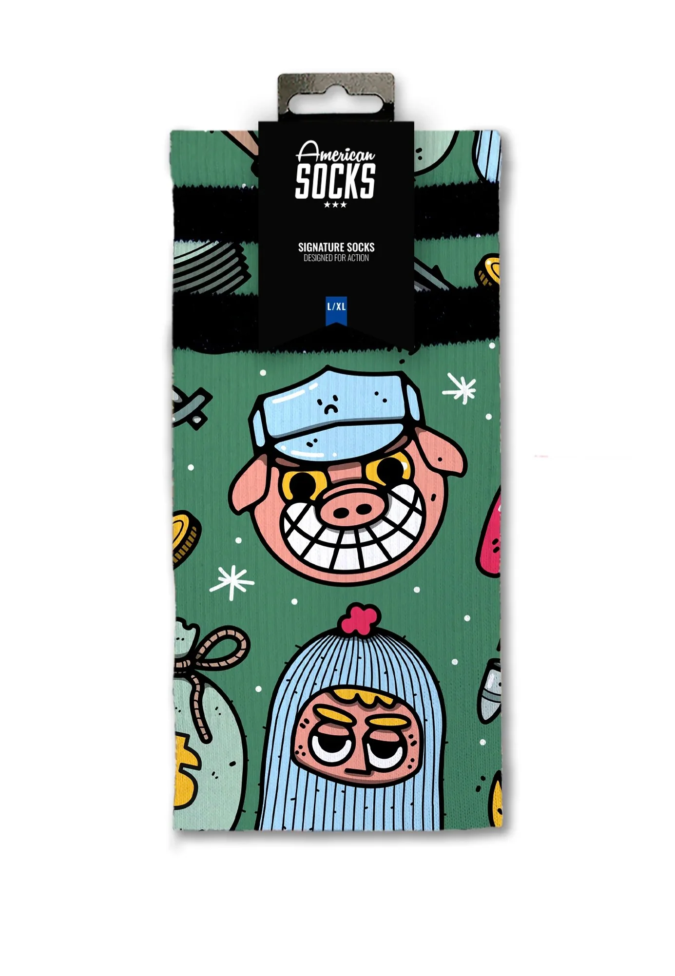American Socks - Heist Havoc Mid High Green - Socks - Image 5
