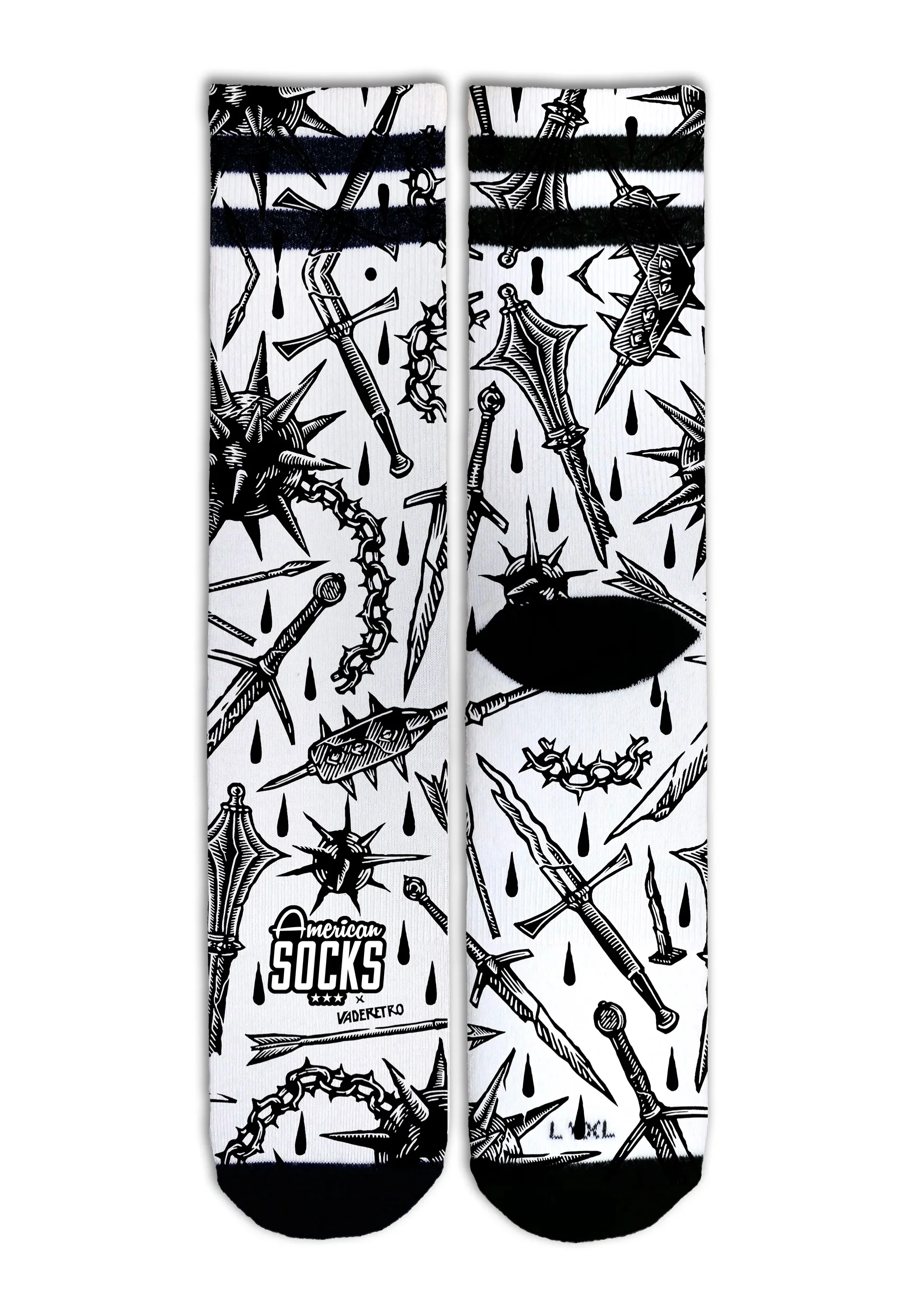 American Socks - Medieval Mid High White - Socks - Image 2