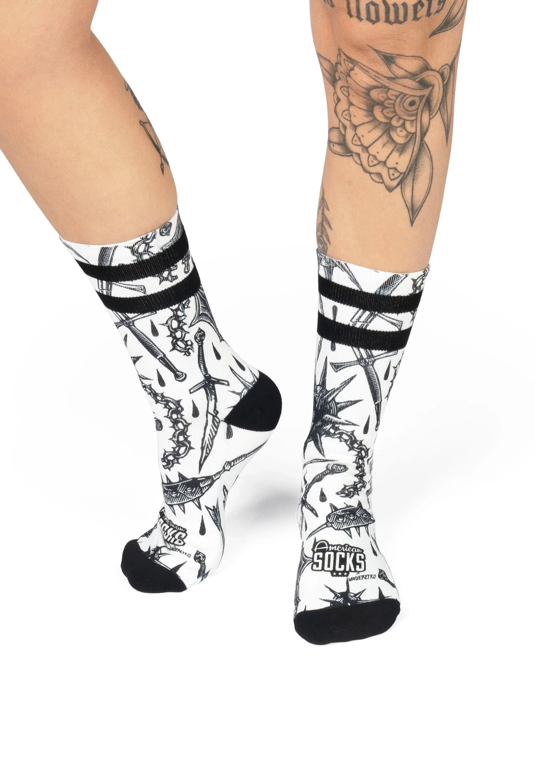American Socks - Medieval Mid High White - Socks - Image 4