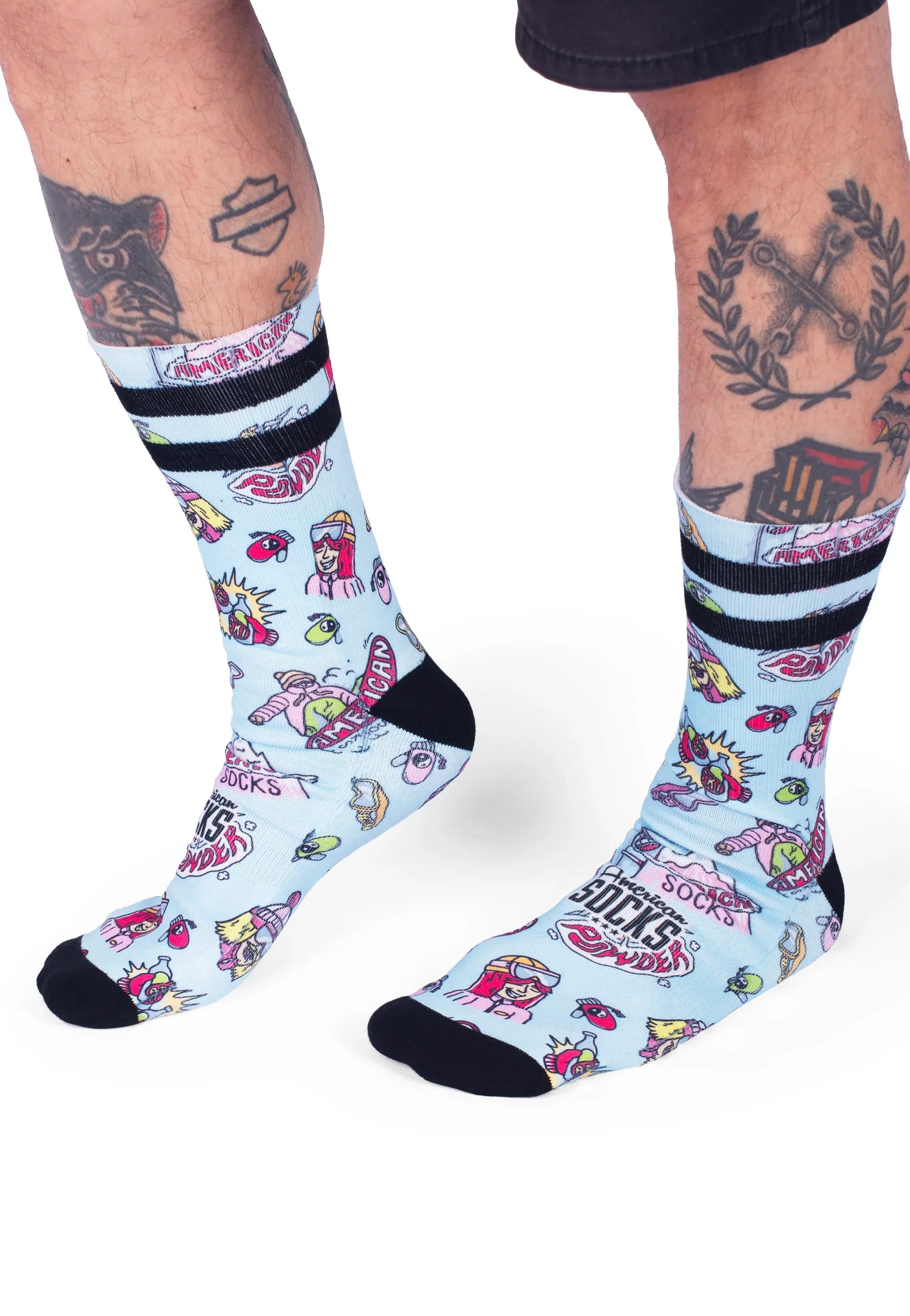 American Socks - Slope Dope Mid High Blue - Socks - Image 4