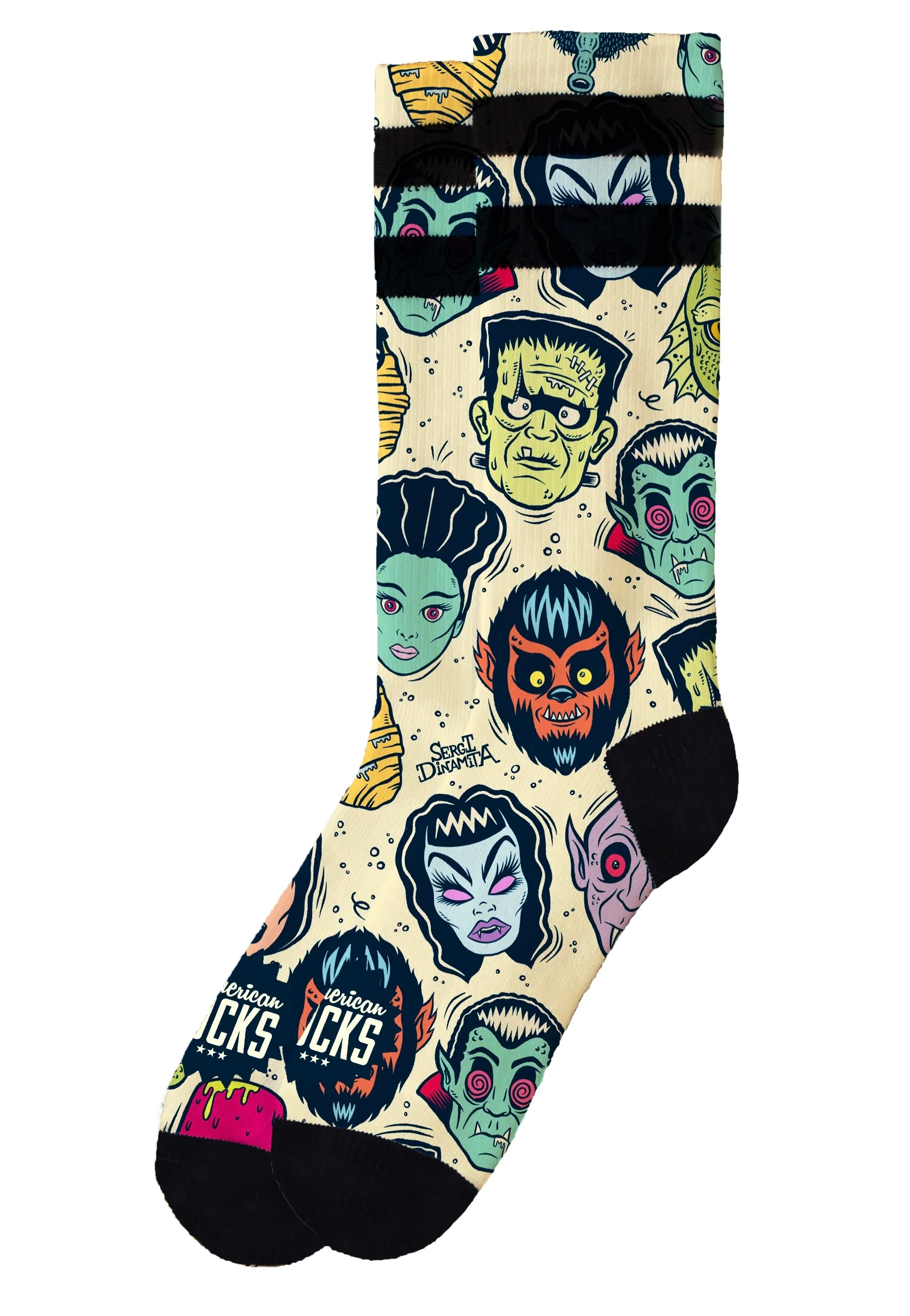 American Socks - Villains Mid High Beige - Socks - Image 2