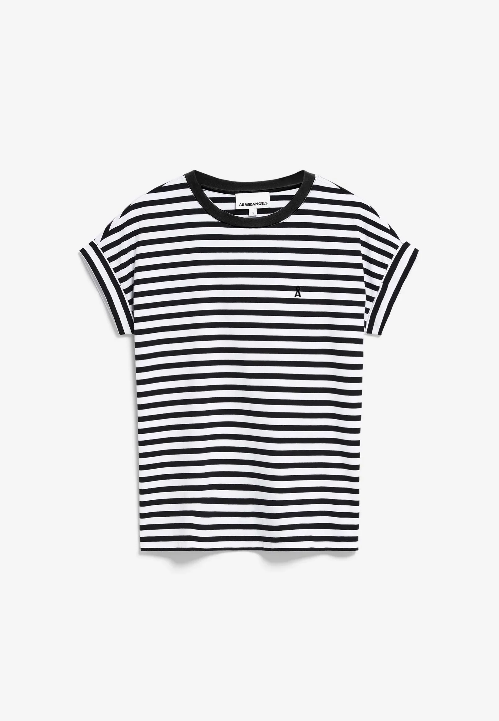 Armedangels - Idaara Stripes White/Black - T-Shirt - Image 6