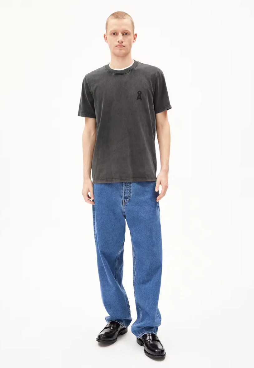 Armedangels - Maarkos Gmt Dye Black Washed - T-Shirt - Image 4