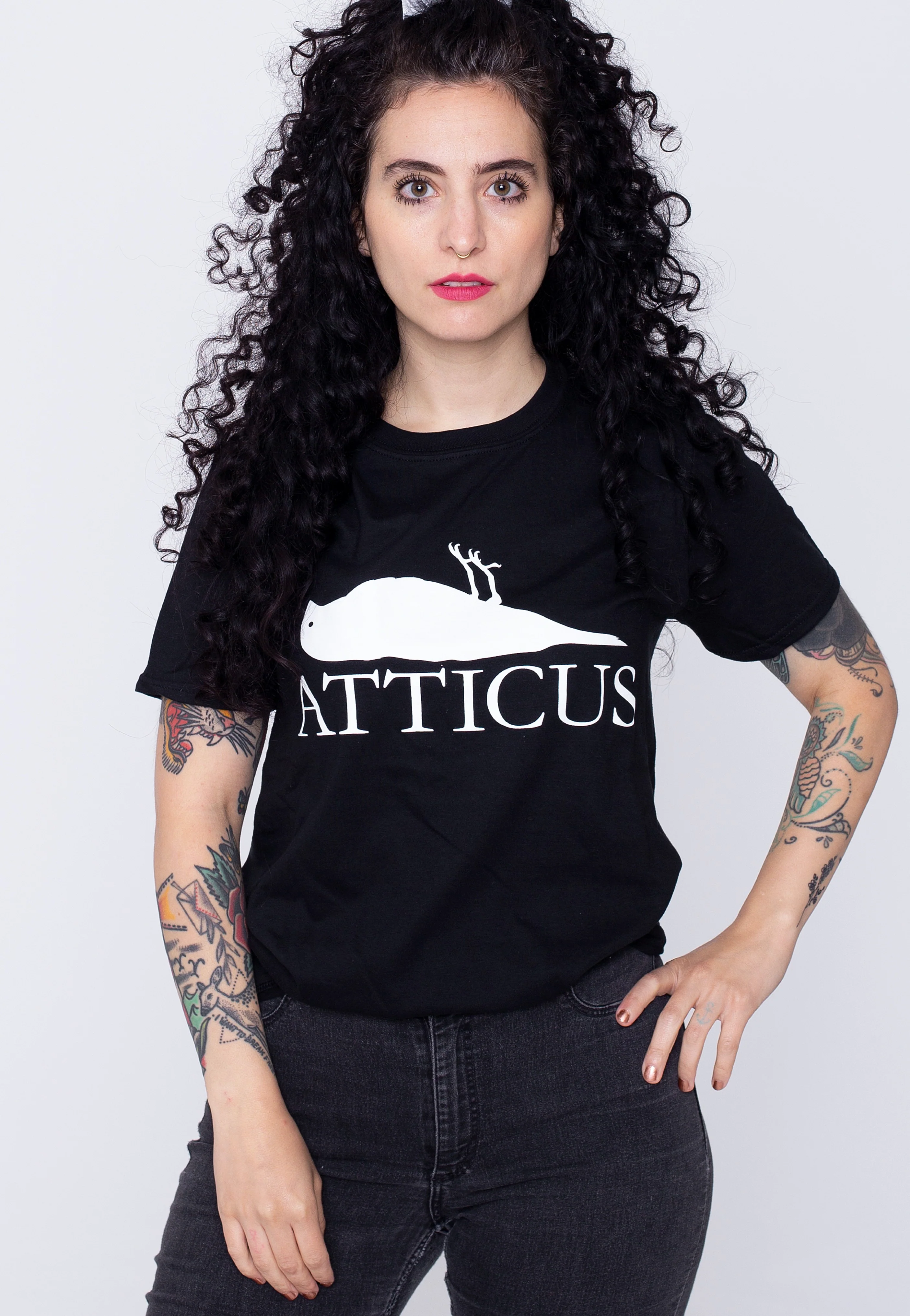 Atticus - Brand Logo Black/White - T-Shirt - Image 3