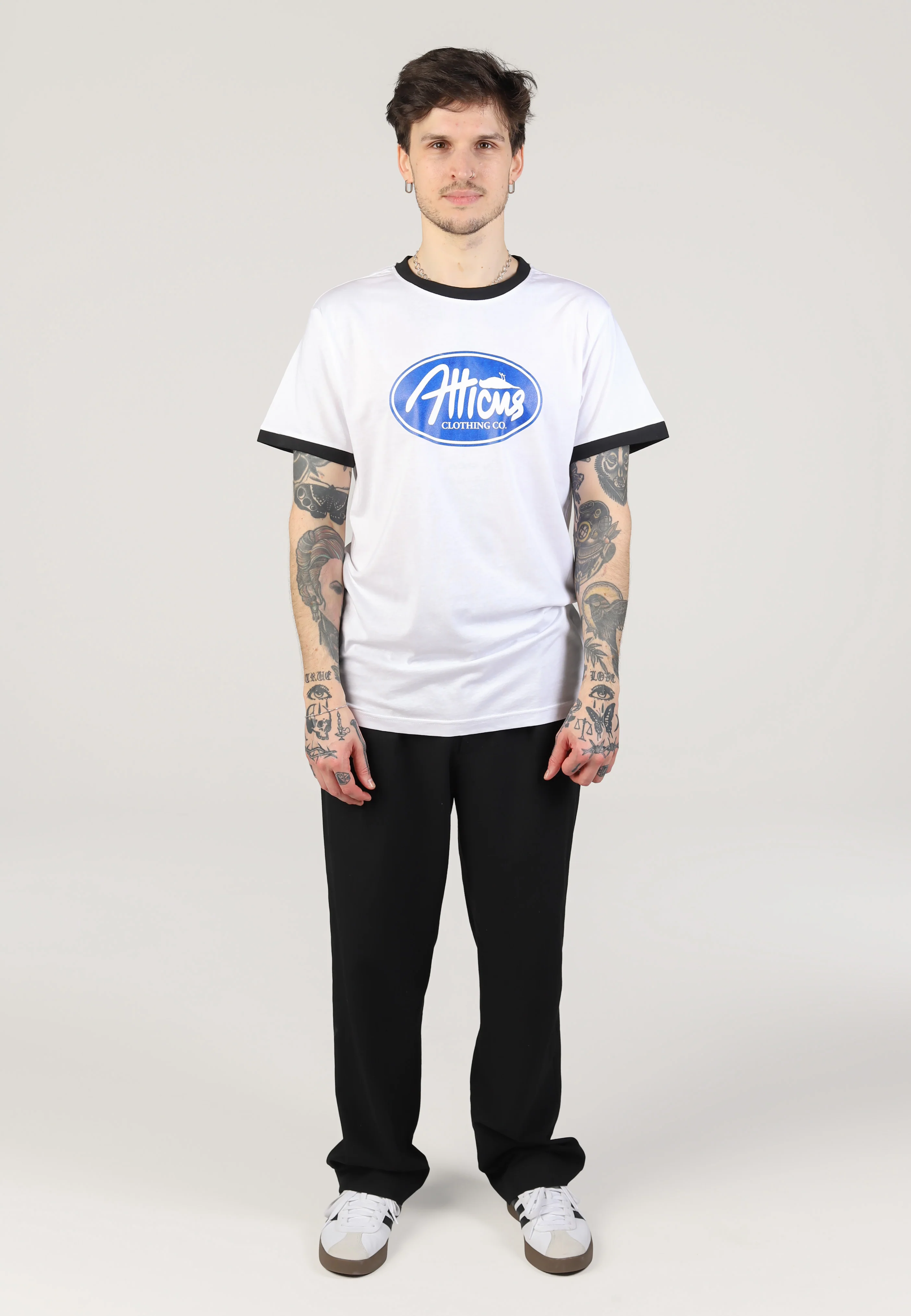 Plate Ringer White/Black - T-Shirt - Image 4