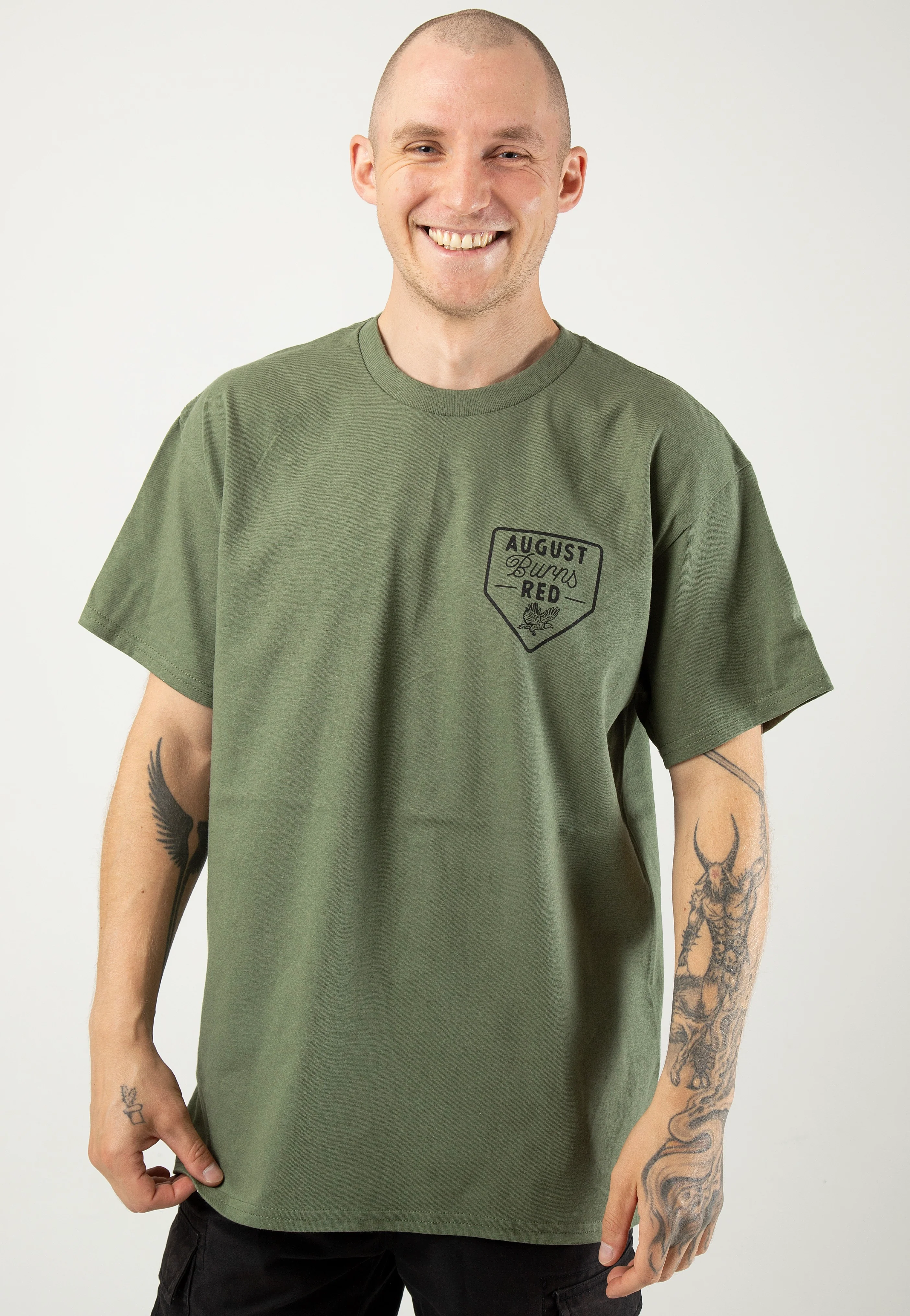 August Burns Red - 20 Years Angry Music Military Green - T-Shirt - Image 3