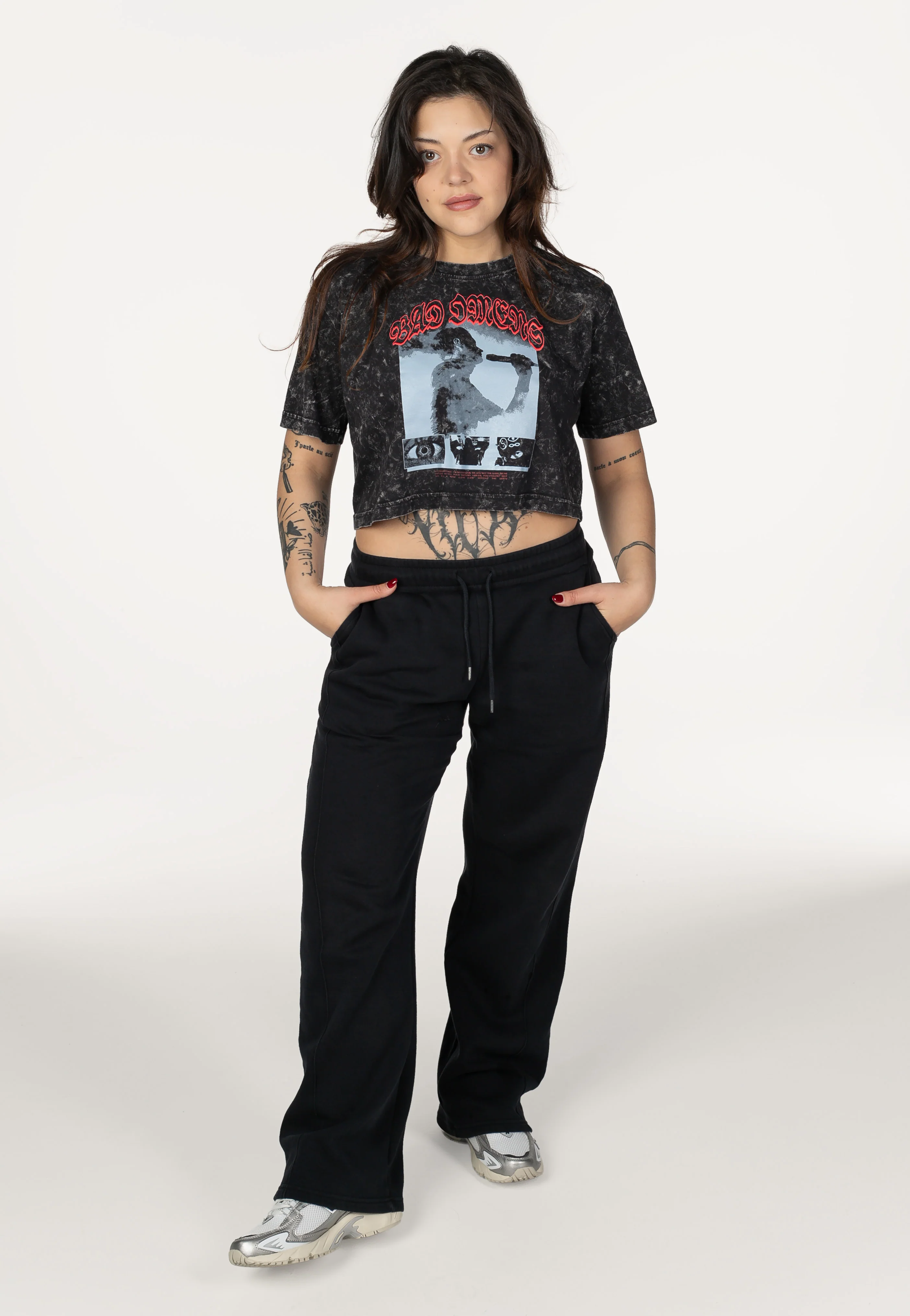 Bad Omens - Smoke Acid Washed Crop - Girly - Image 3