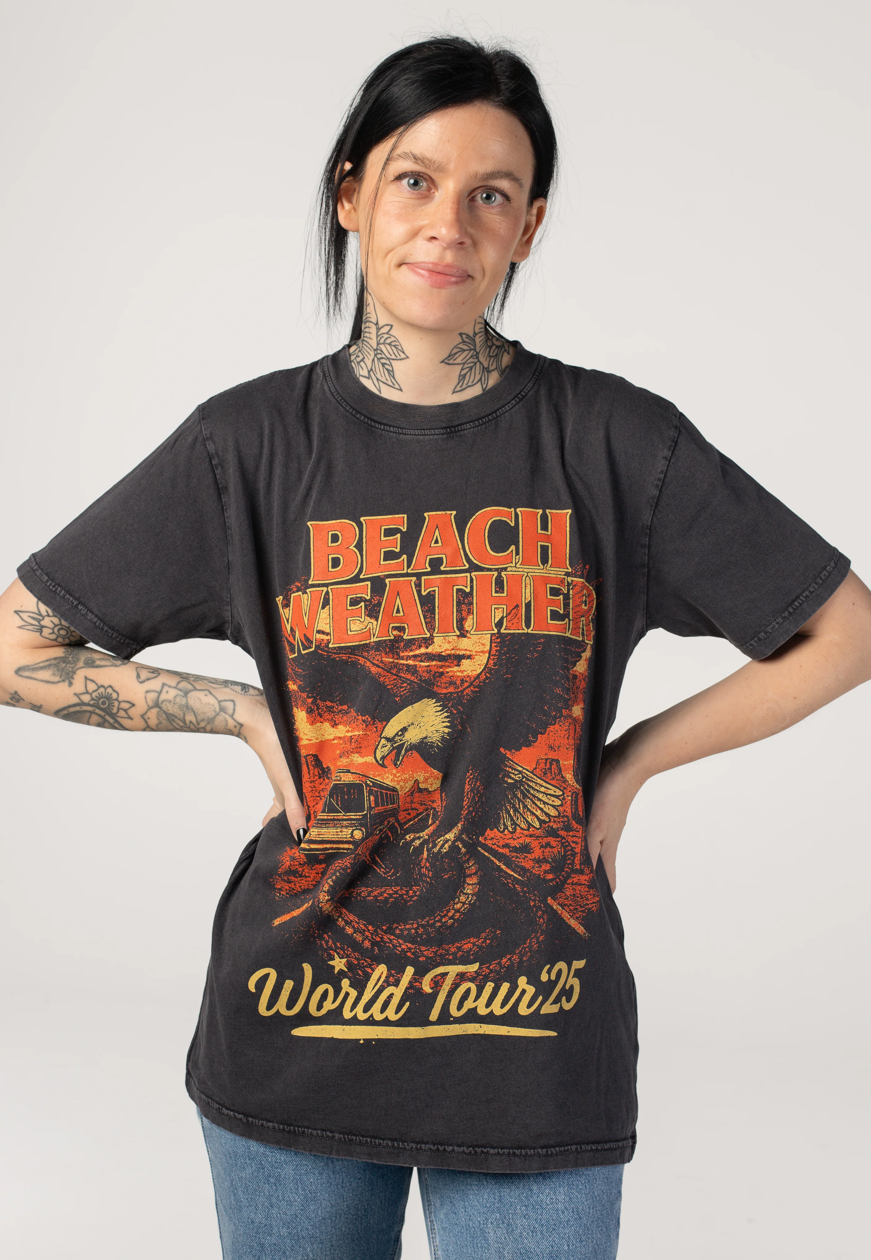 Beach Weather - Tour 2025 Stone Washed Black - T-Shirt - Image 5