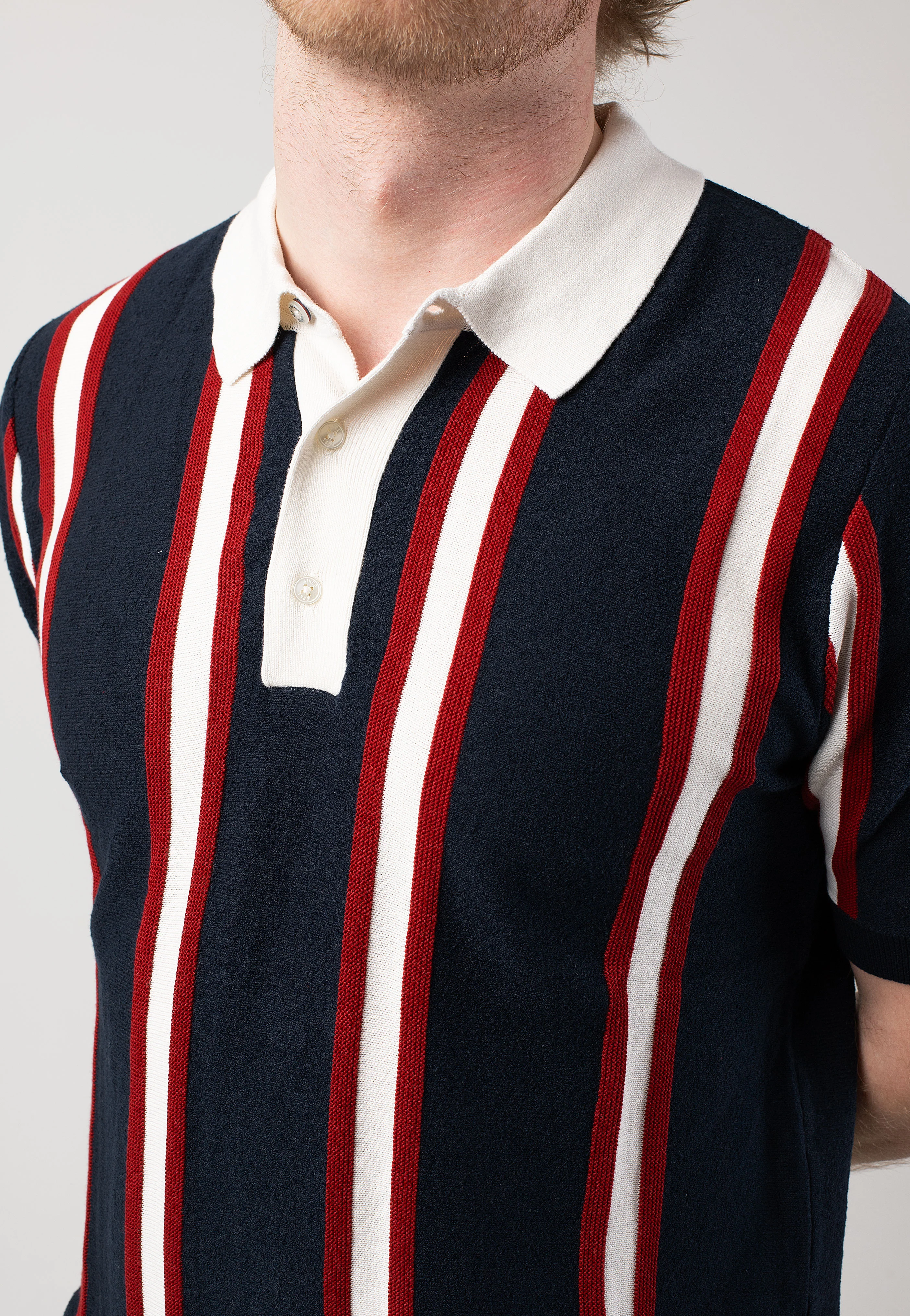 Ben Sherman - Mod Knitted Rugby Dark Navy - Polo - Image 2
