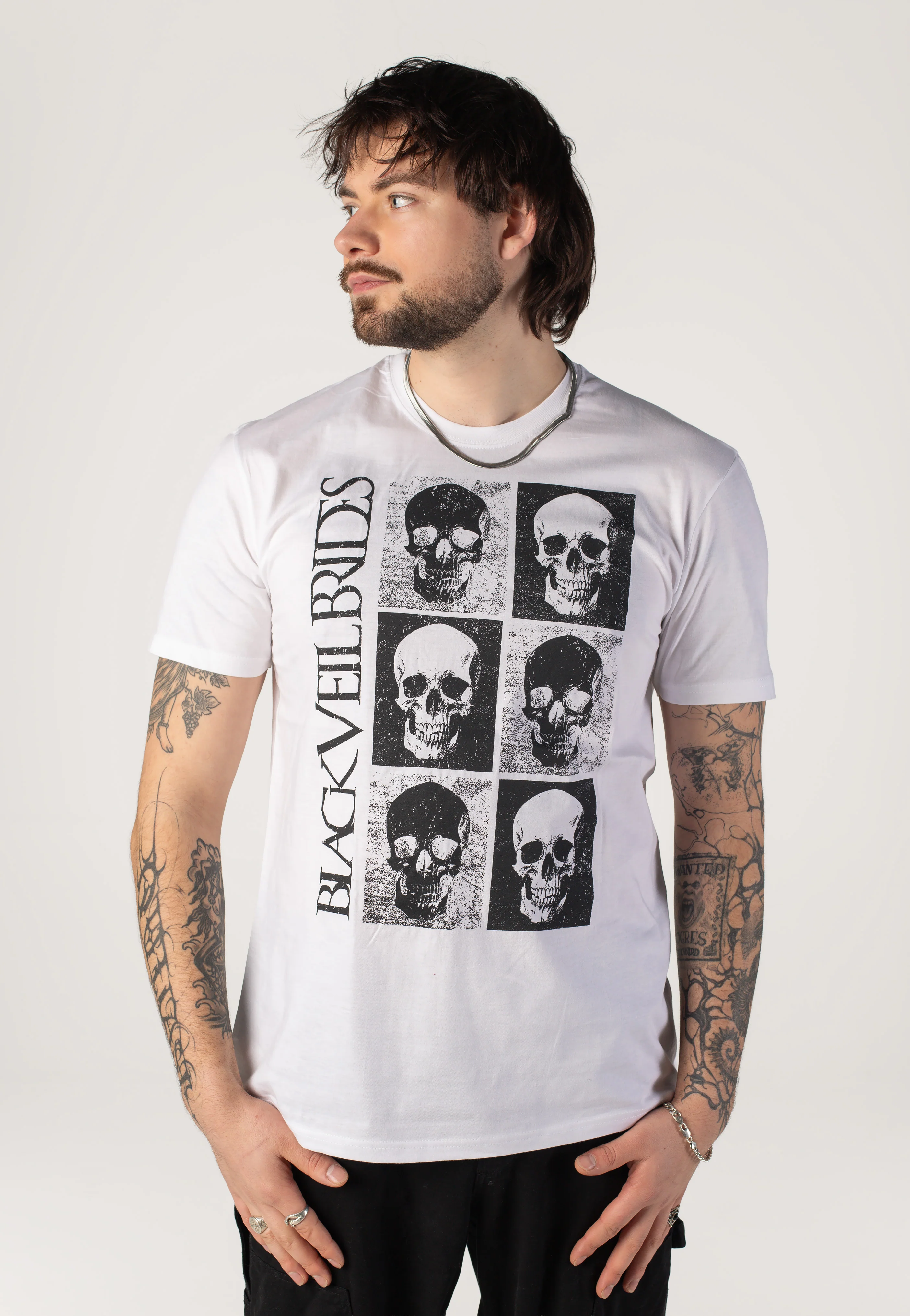 Black Veil Brides - Skulls White - T-Shirt - Image 3