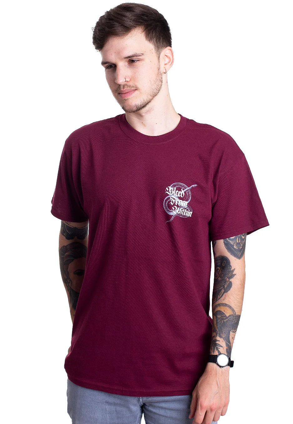 Bleed From Within - Snake Maroon - T-Shirt - Image 3