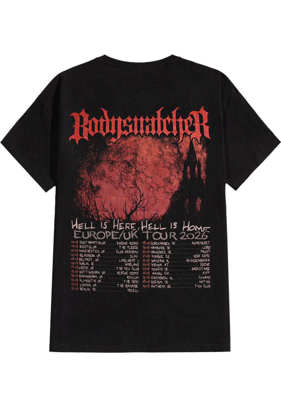 Bodysnatcher - Hell Is Here Hell Is Home Tour 2026 - T-Shirt - Image 4