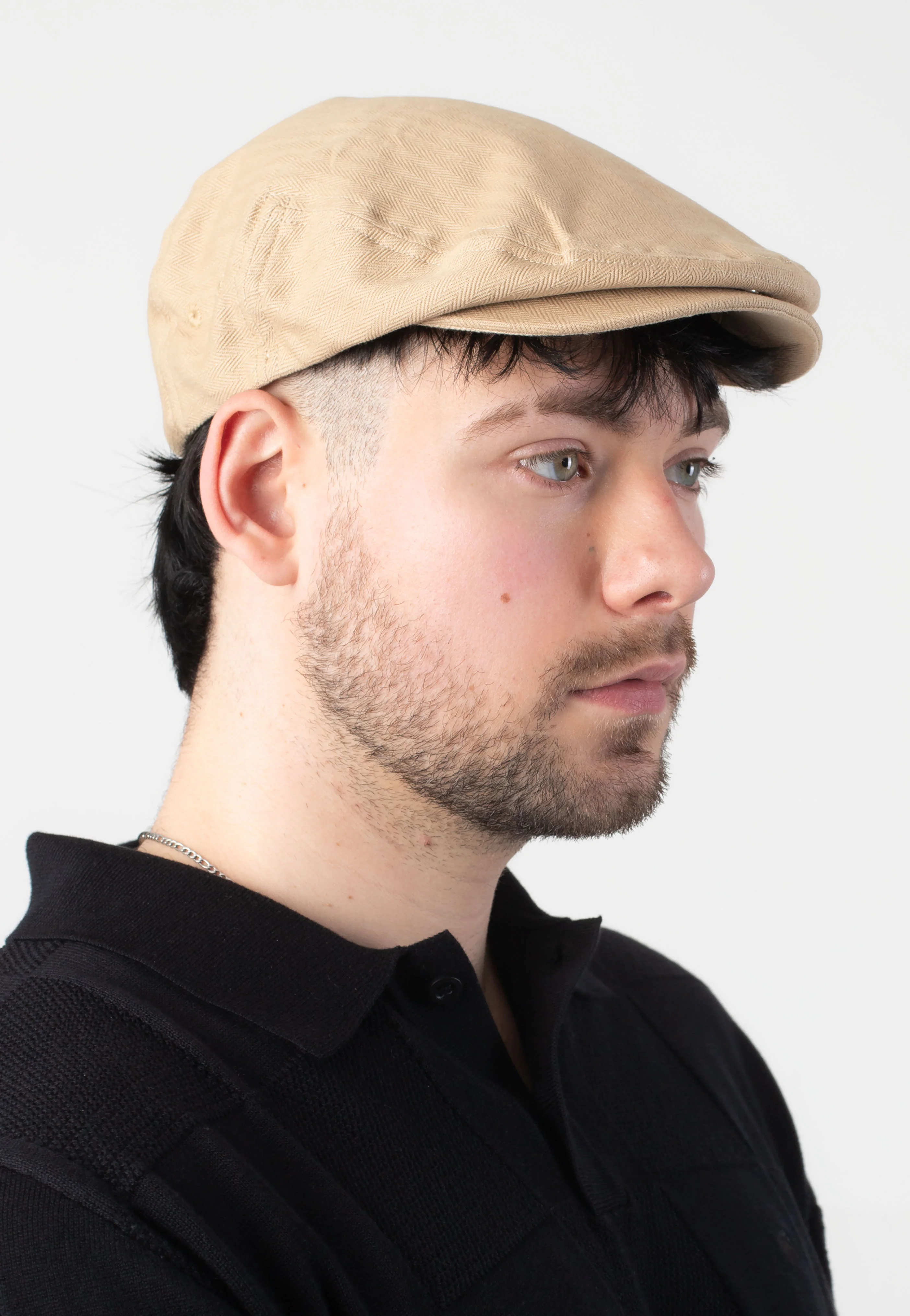 Brixton - Hooligan Snap Khaki/Sand Herringbone - Hat - Image 4