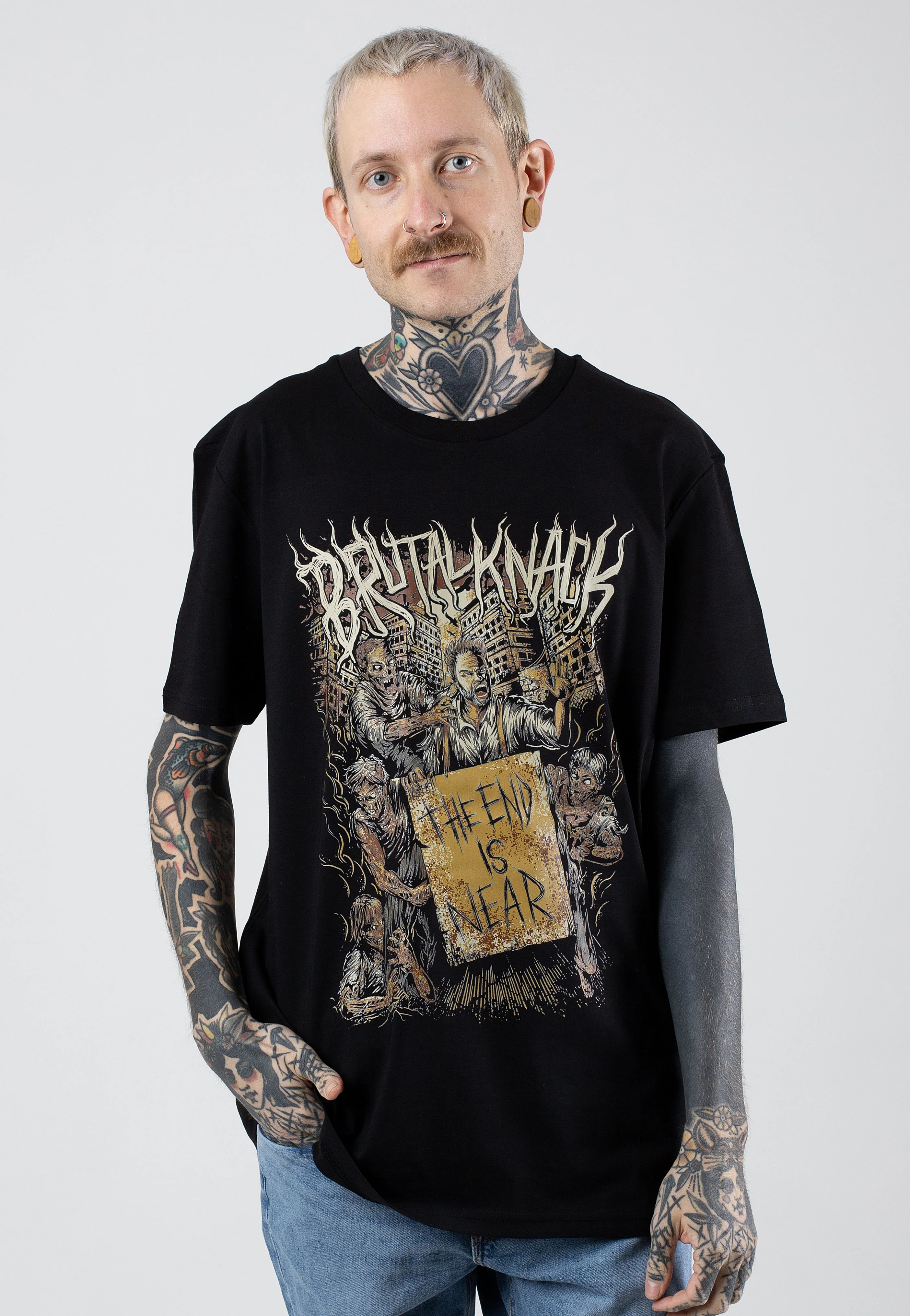 Brutal Knack - The End Ist Near Black - T-Shirt - Image 3