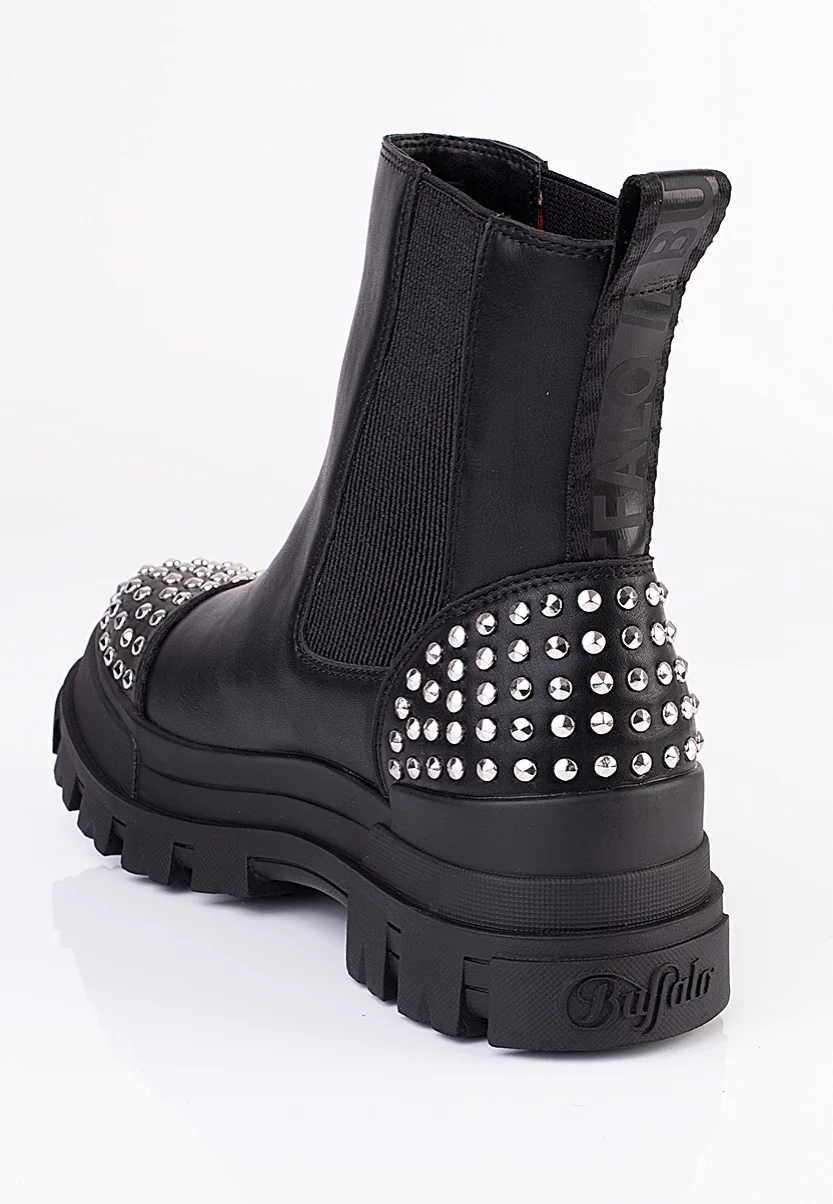 Buffalo - Aspha Chelsea Pin Vegan Nappa Black/Silver - Chelsea Boots - Image 4