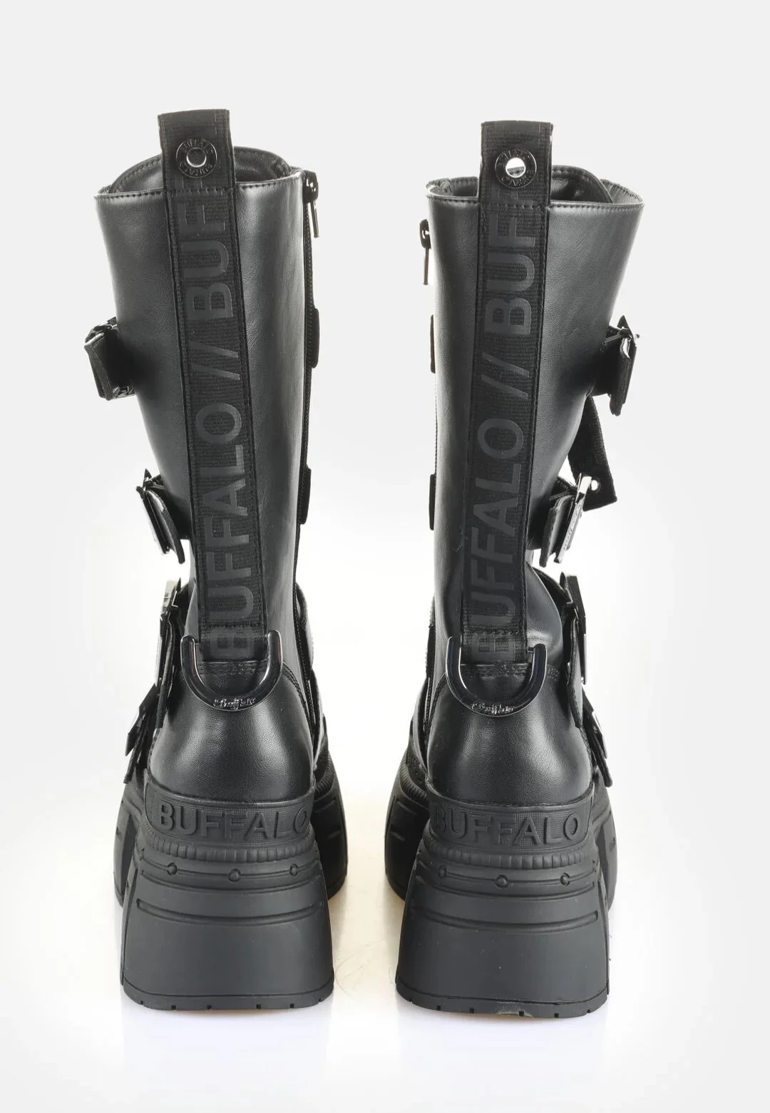 Buffalo - Gospher Biker Hi Zip Vegan Nappa Black - Girl Shoes - Image 7