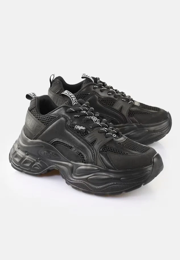 Yuno Vegan Nappa/Mesh Black - Girl Shoes - Image 3
