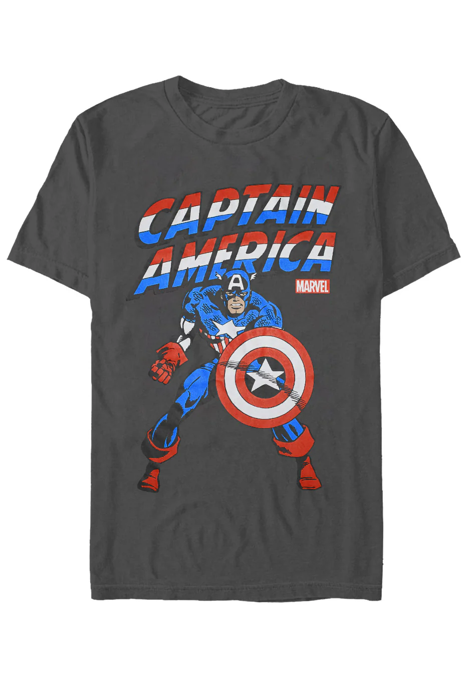Captain America - Captain America Dark Grey - T-Shirt - Image 5