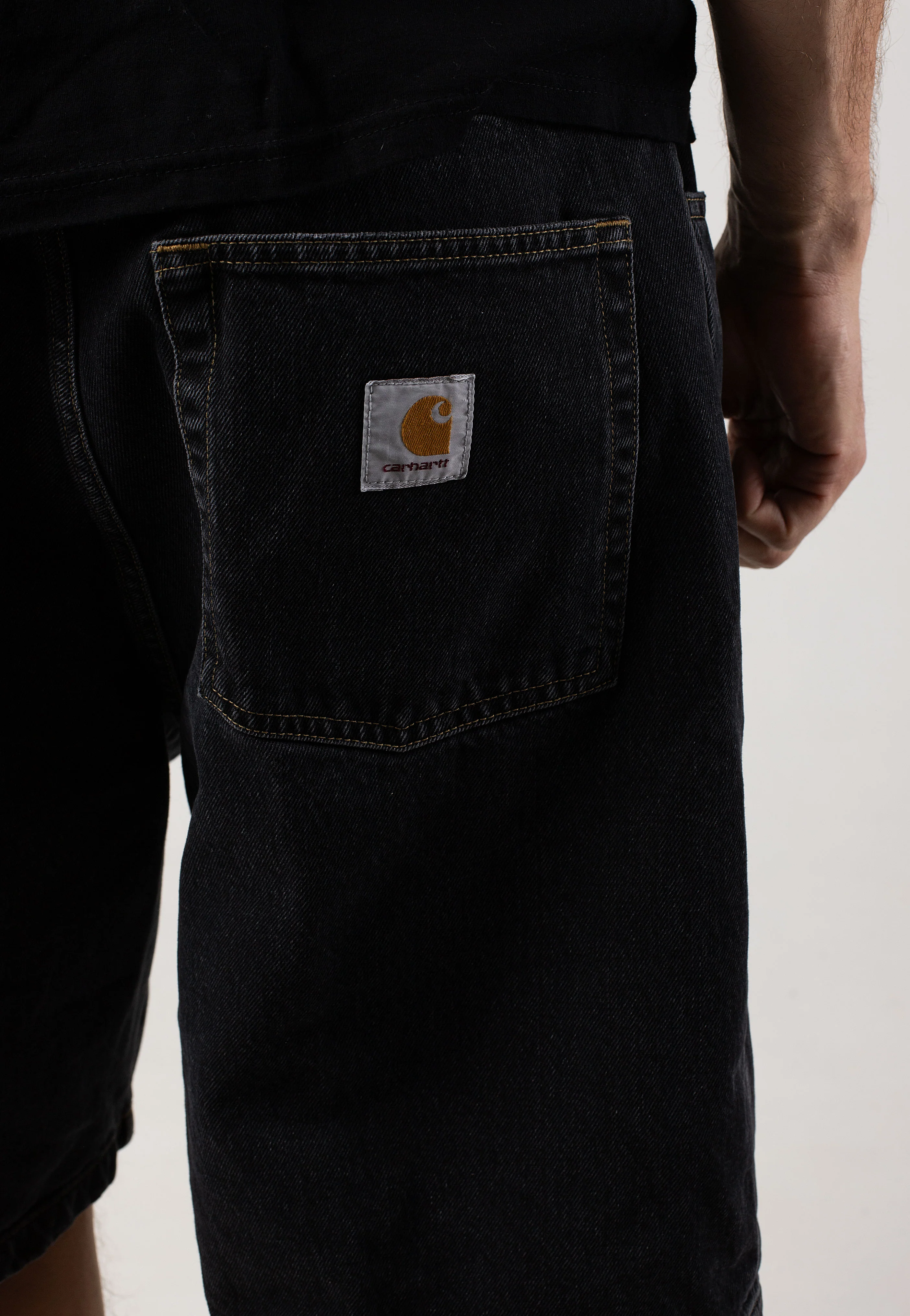 Carhartt WIP - Brandon Stone Washed Black - Shorts - Image 4