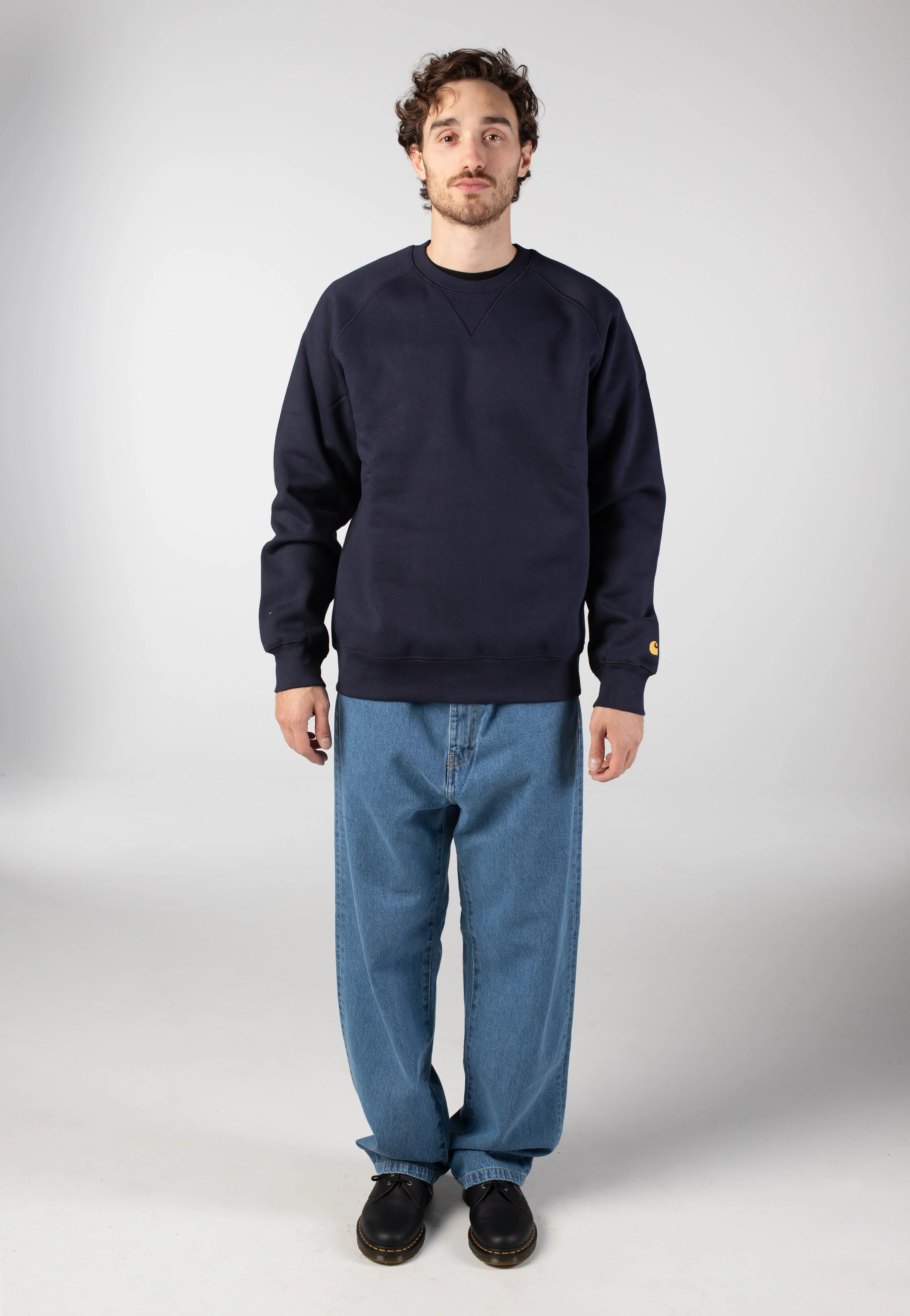Carhartt WIP - Chase Dark Navy/Gold - Sweater - Image 2