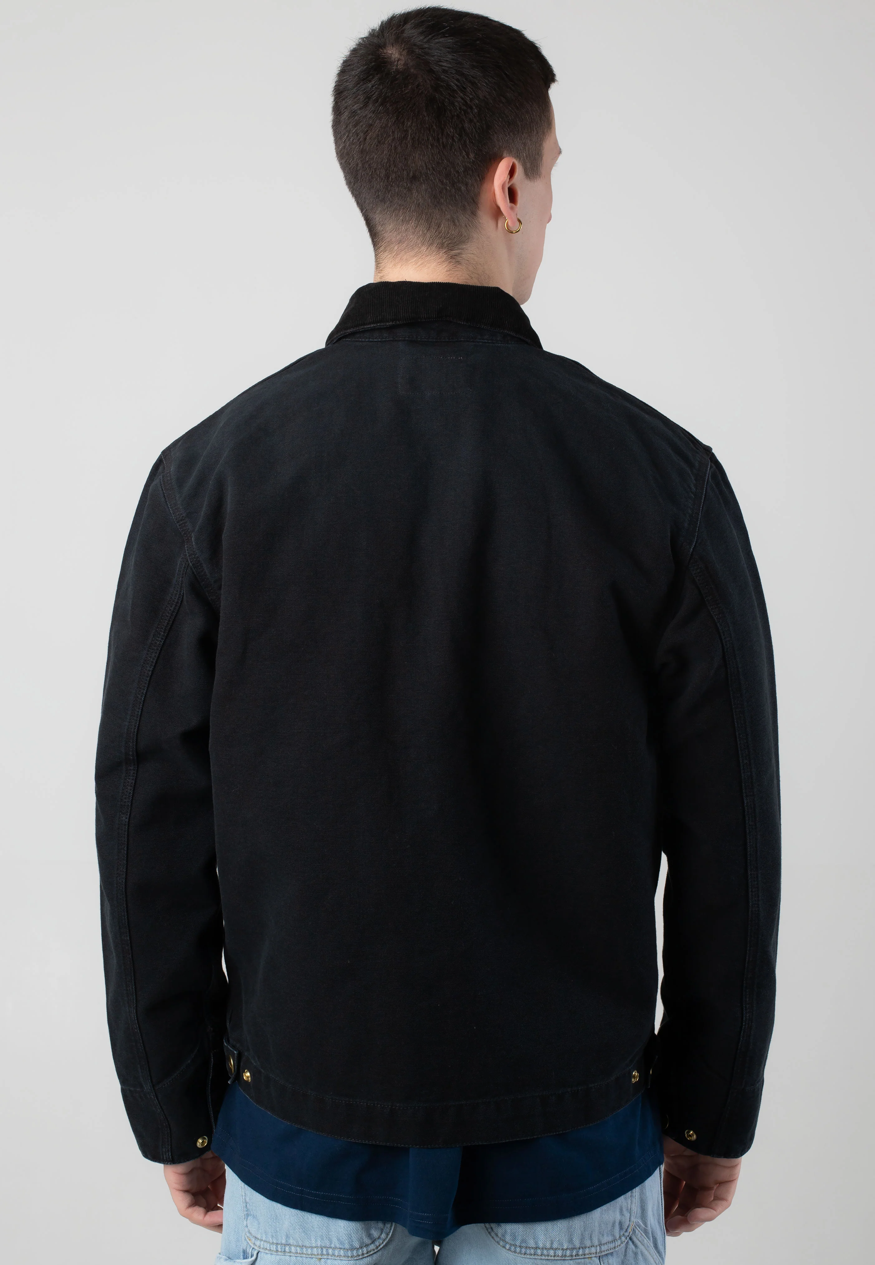 Carhartt WIP - Detroit Stone Canvas Black/Black - Jacket - Image 2