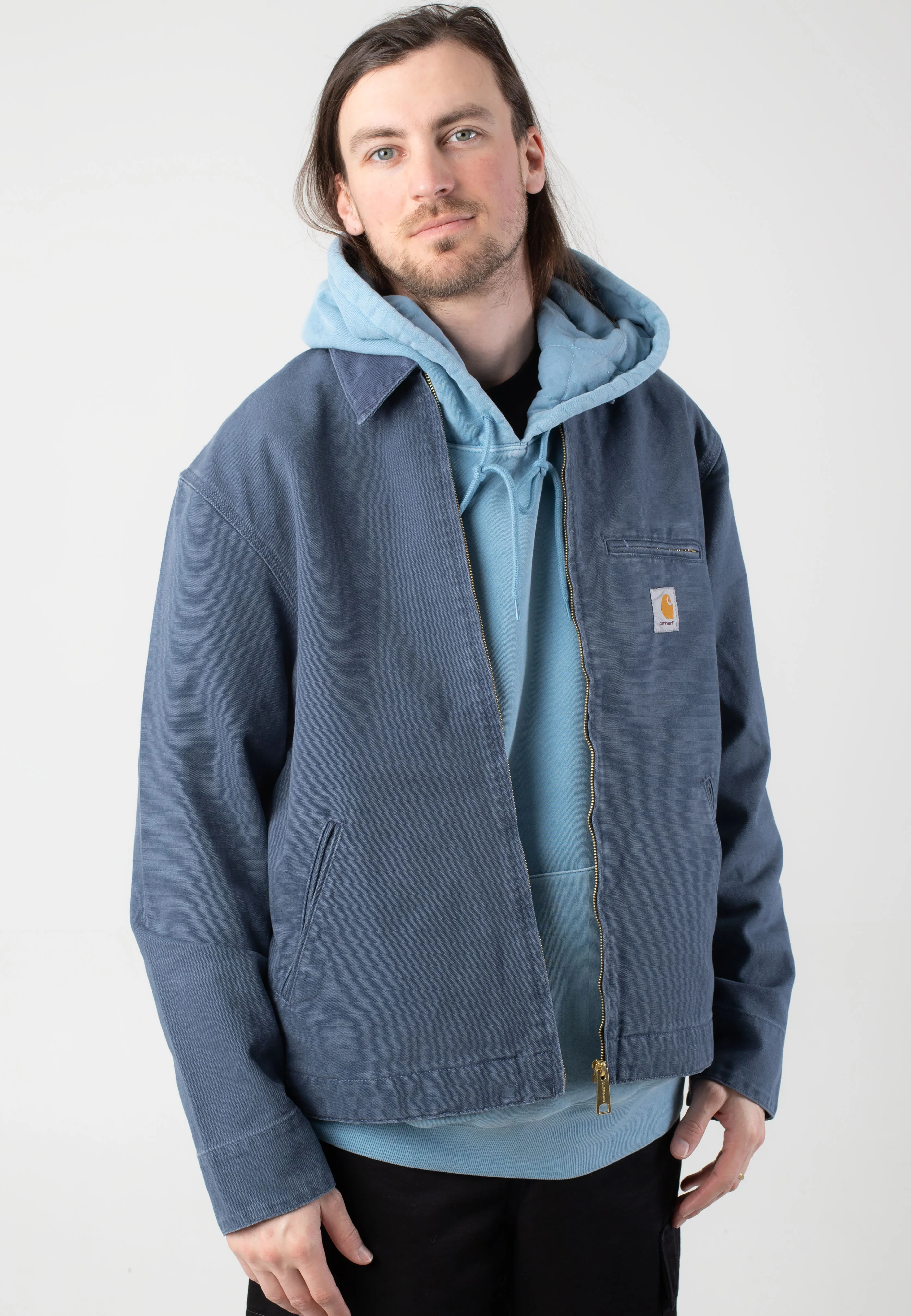 Carhartt WIP - Detroit Stone Canvas Dusky Blue/Dusky Blue - Jacket - Image 5