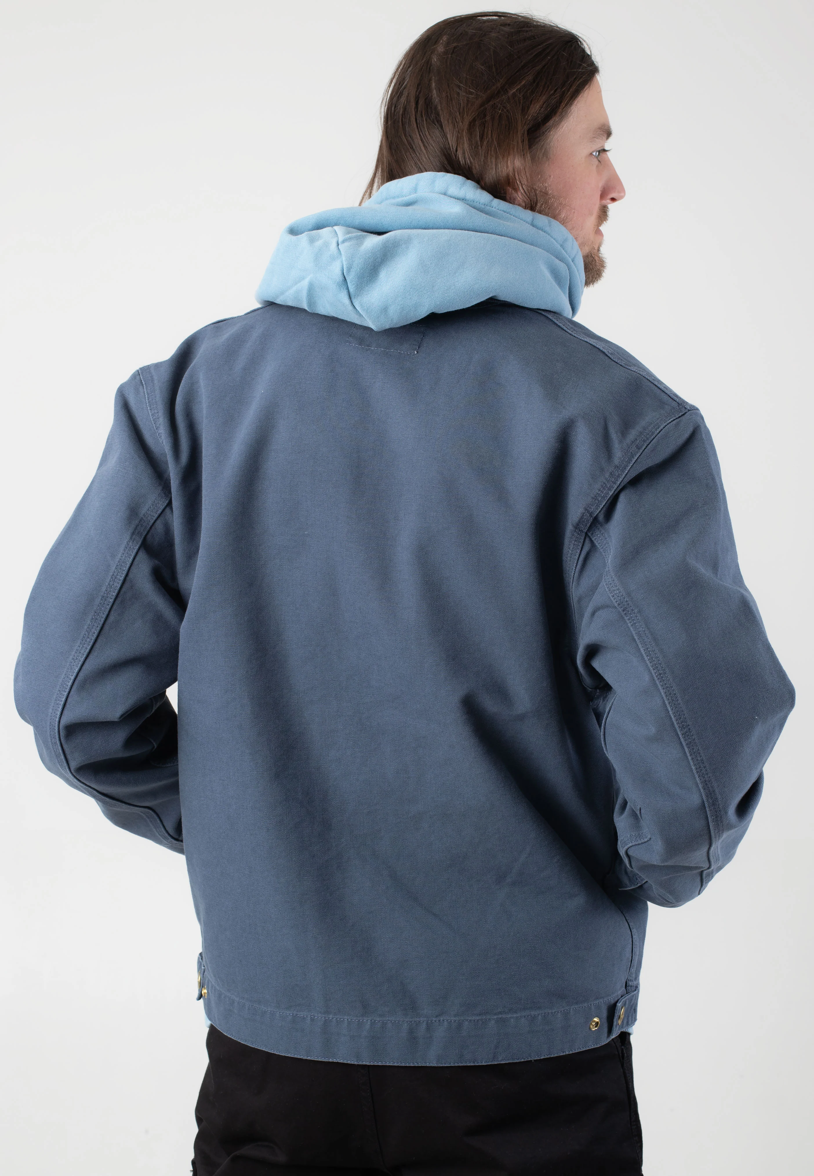 Carhartt WIP - Detroit Stone Canvas Dusky Blue/Dusky Blue - Jacket - Image 6