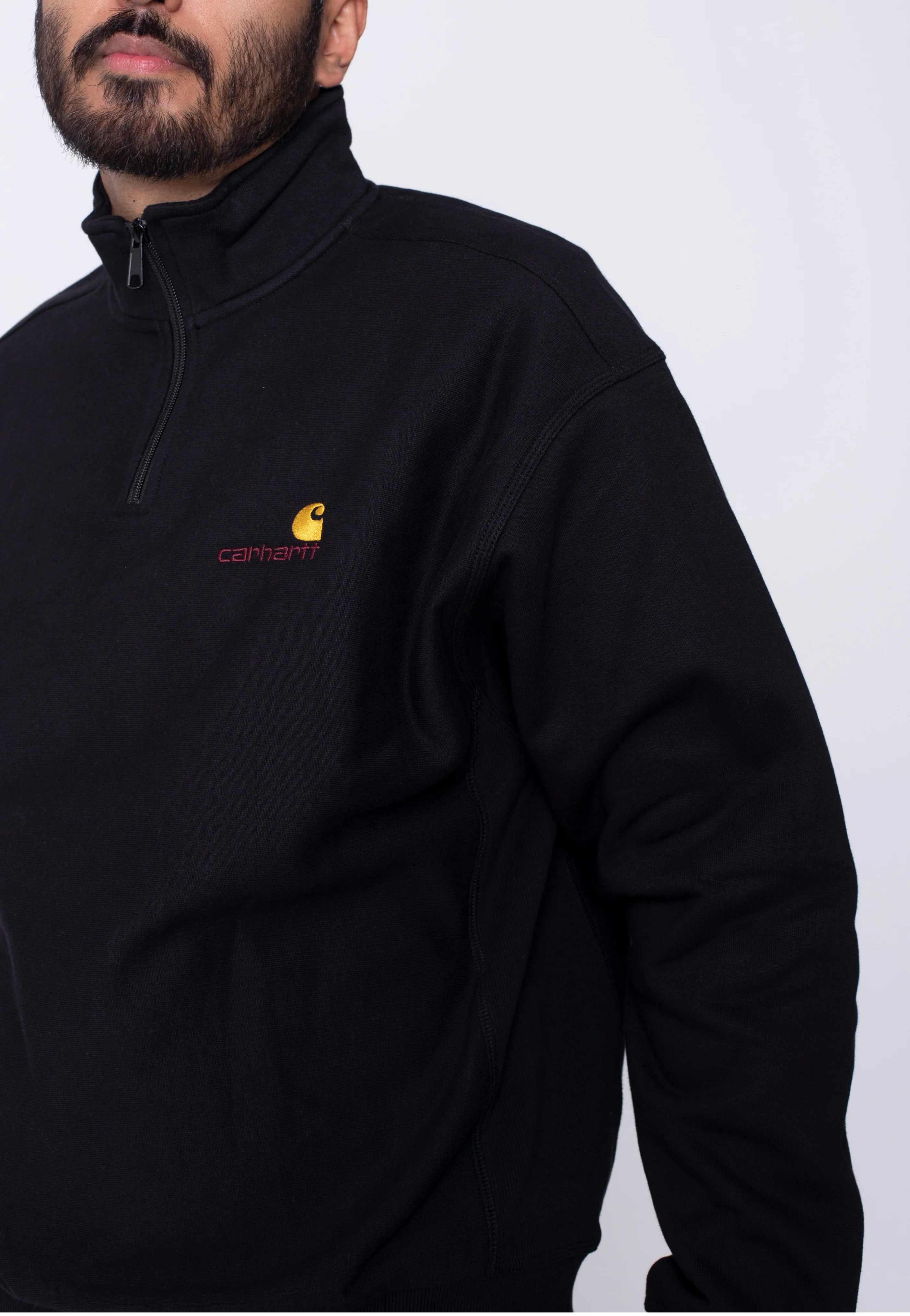 Carhartt WIP - Half Zip American Script Black - Pullover - Image 2