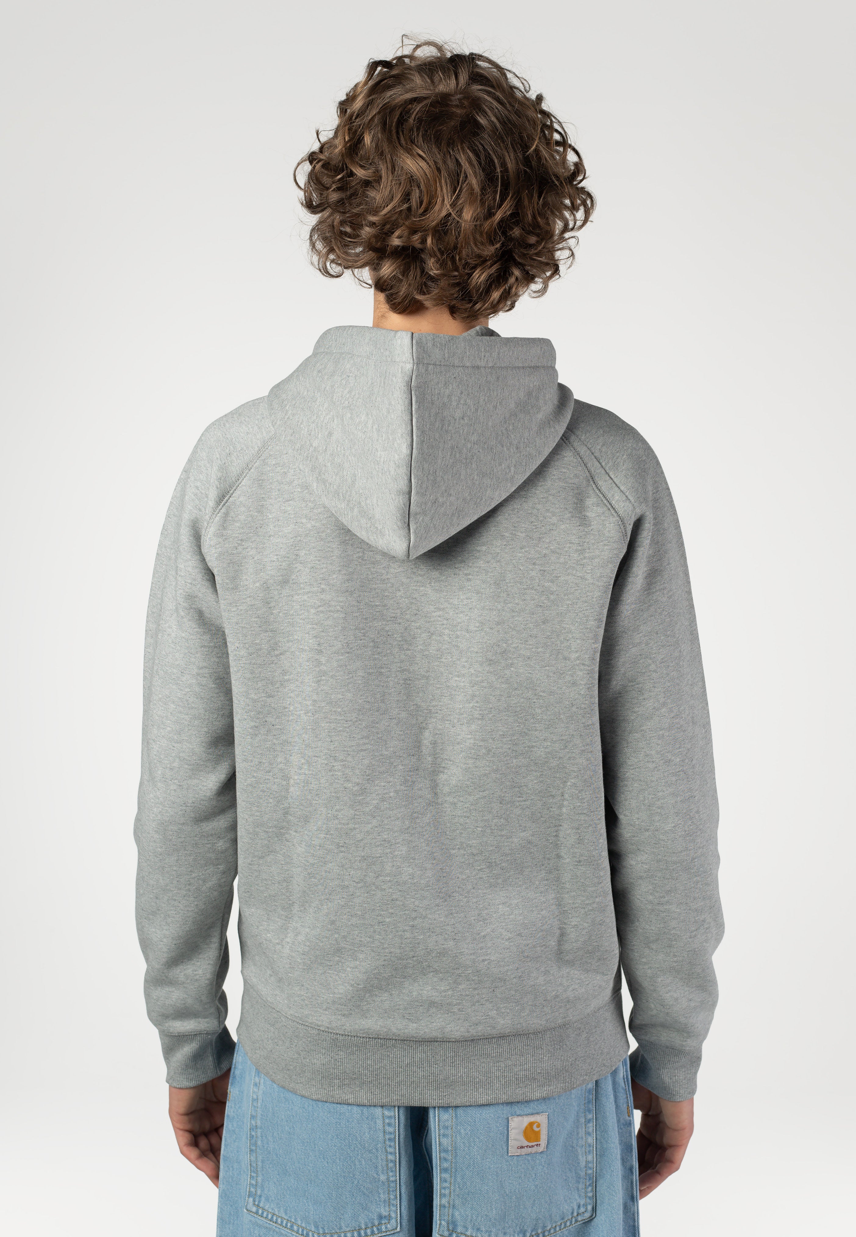 Carhartt WIP - Hooded Chase Grey Heather/Gold - Zipper - Image 12