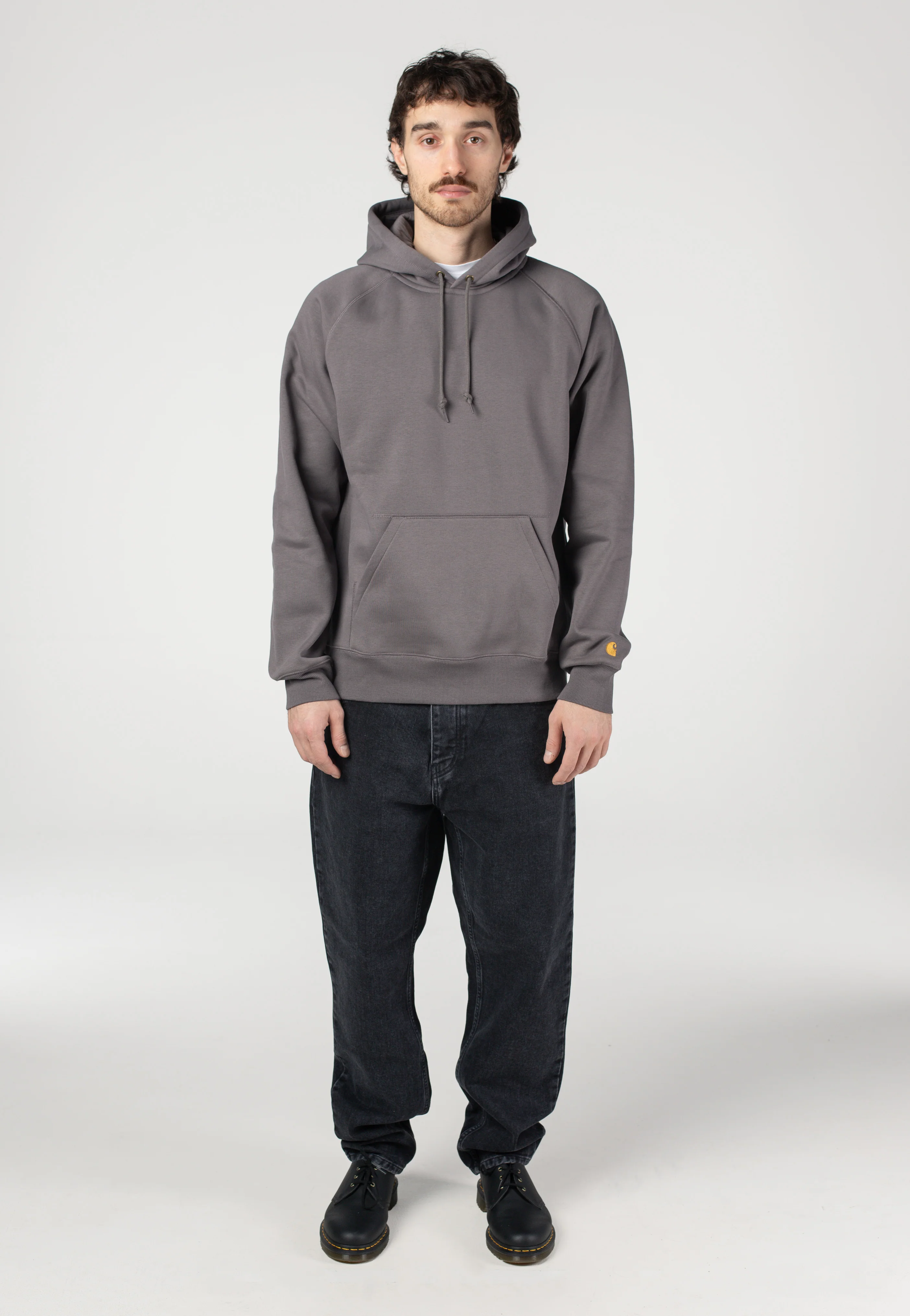 Carhartt WIP - Hooded Chase Porphyry/Gold - Hoodie - Image 4