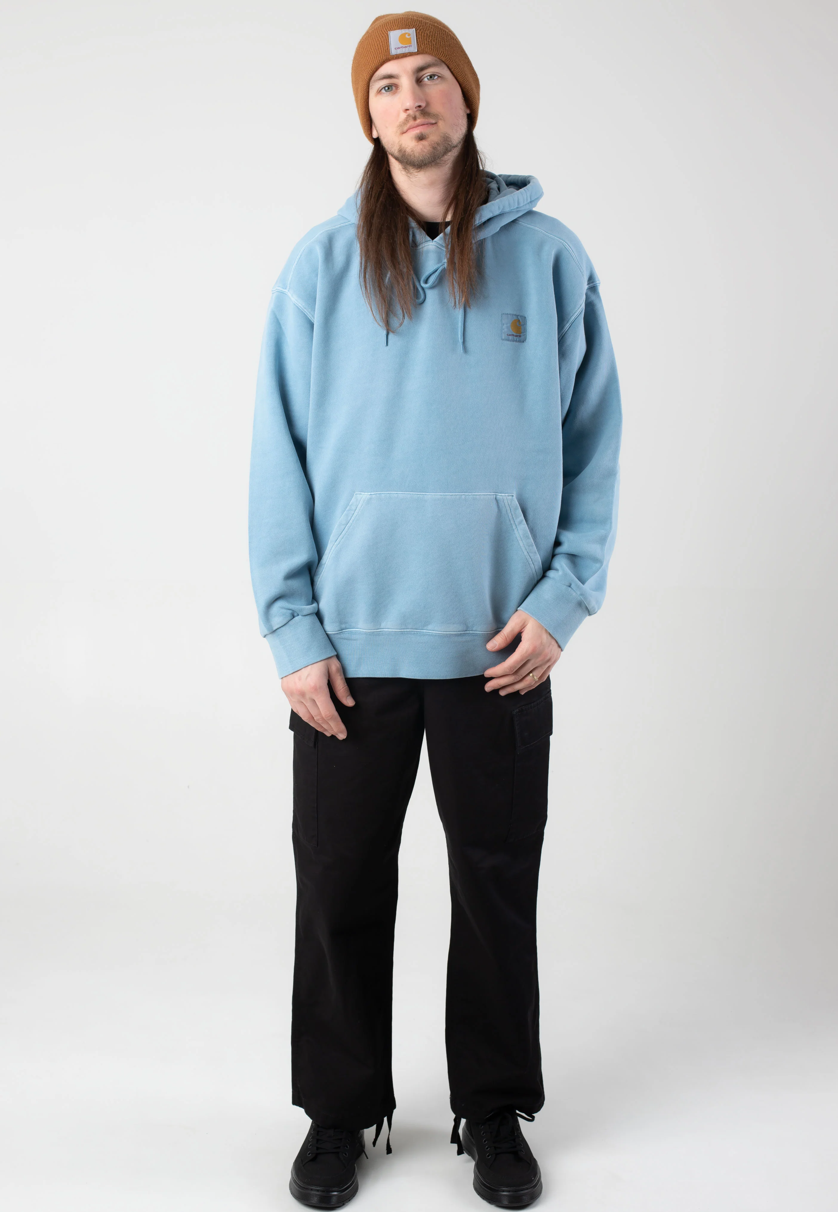 Carhartt WIP - Hooded Nelson Garment Dyed Clay Blue - Hoodie - Image 2