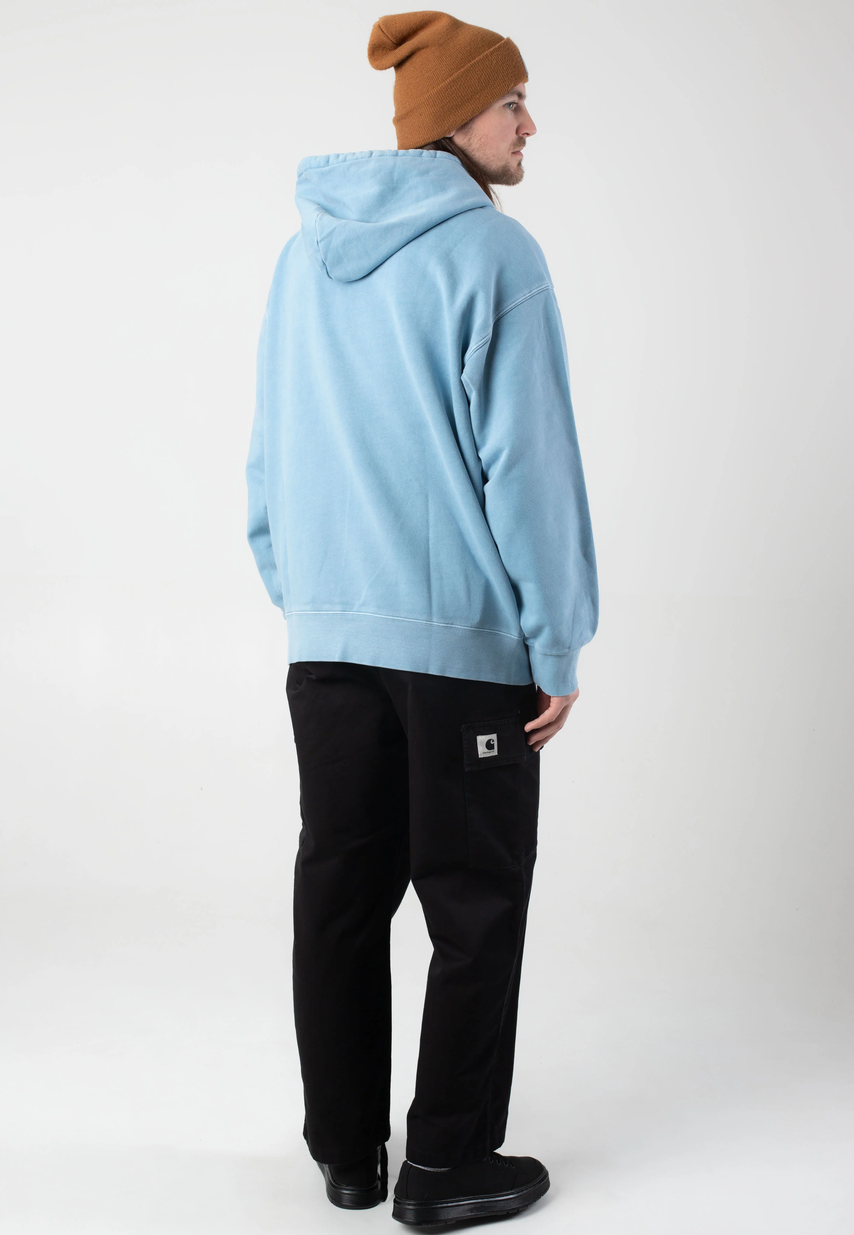 Carhartt WIP - Hooded Nelson Garment Dyed Clay Blue - Hoodie - Image 6