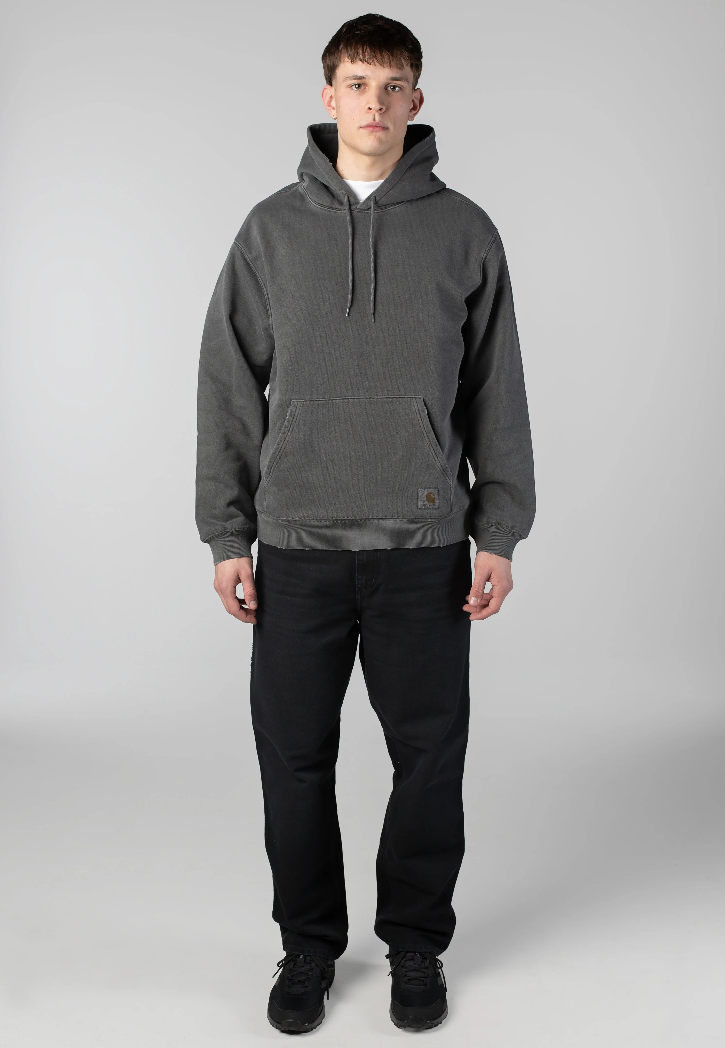 Carhartt WIP - Hooded Torion Grind Wash Black - Hoodie