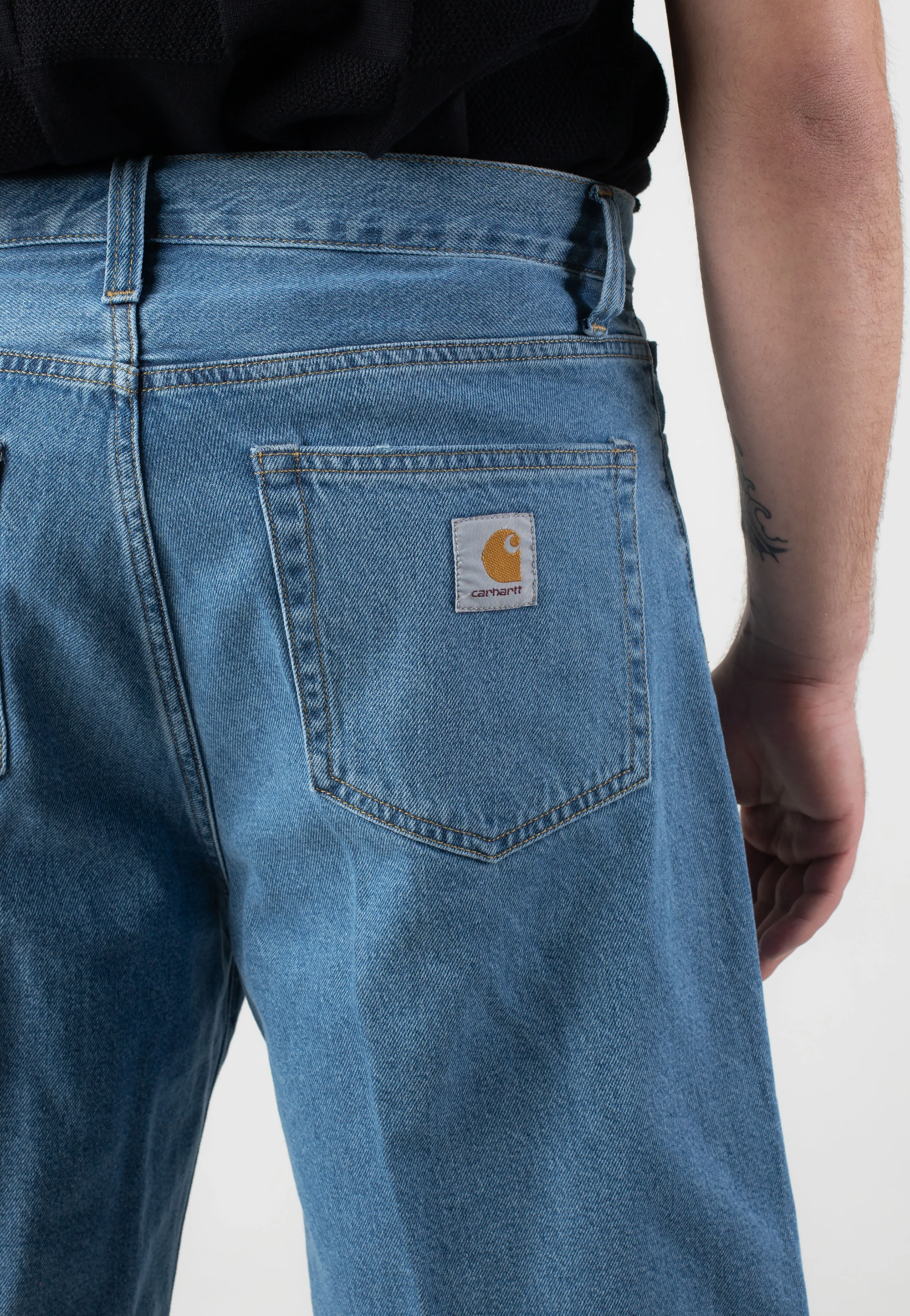 Carhartt WIP - Landon Heavy Stone Wash Blue - Shorts - Image 4