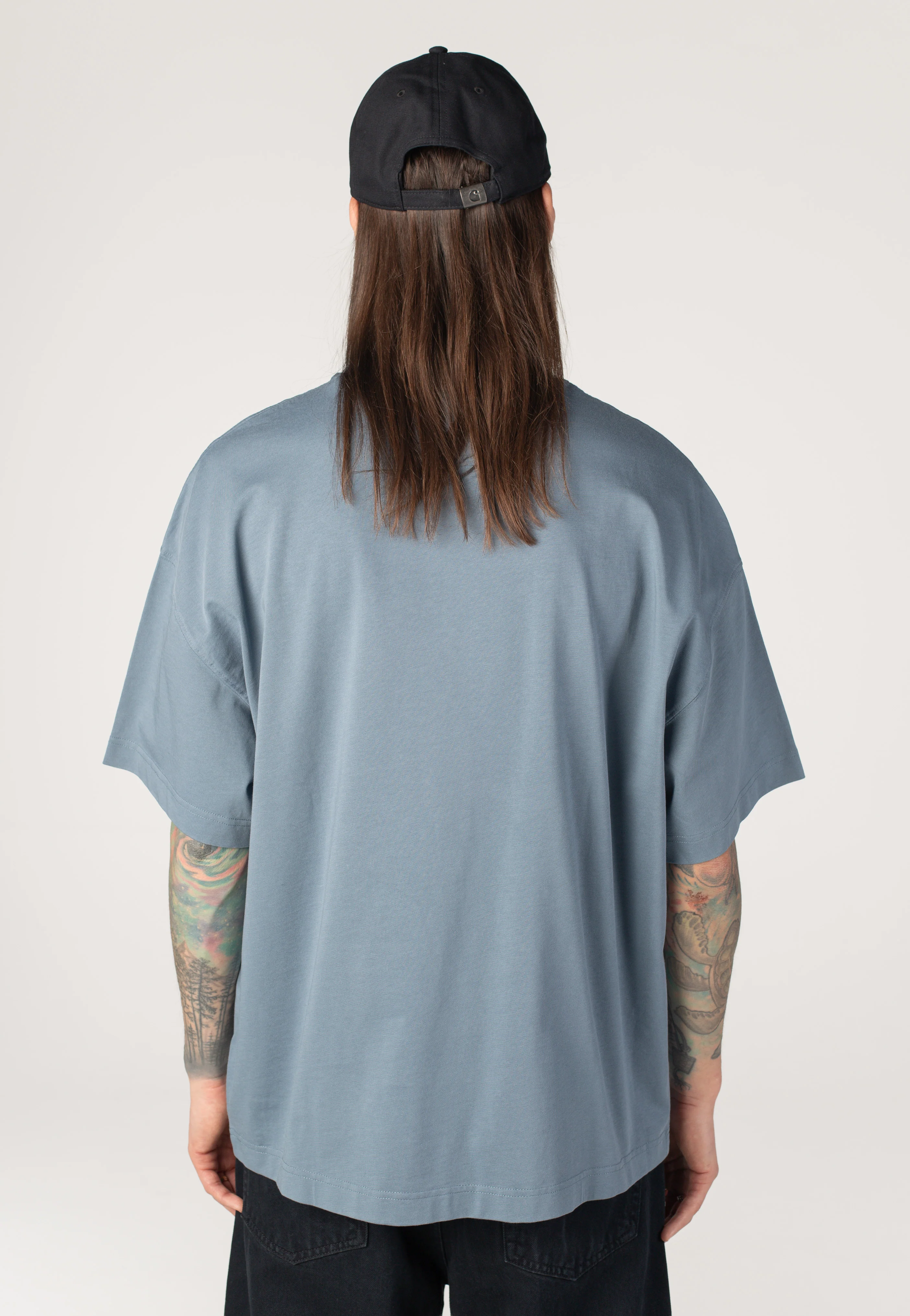 Carhartt WIP - Link Script Velvet Blue/White - T-Shirt - Image 4