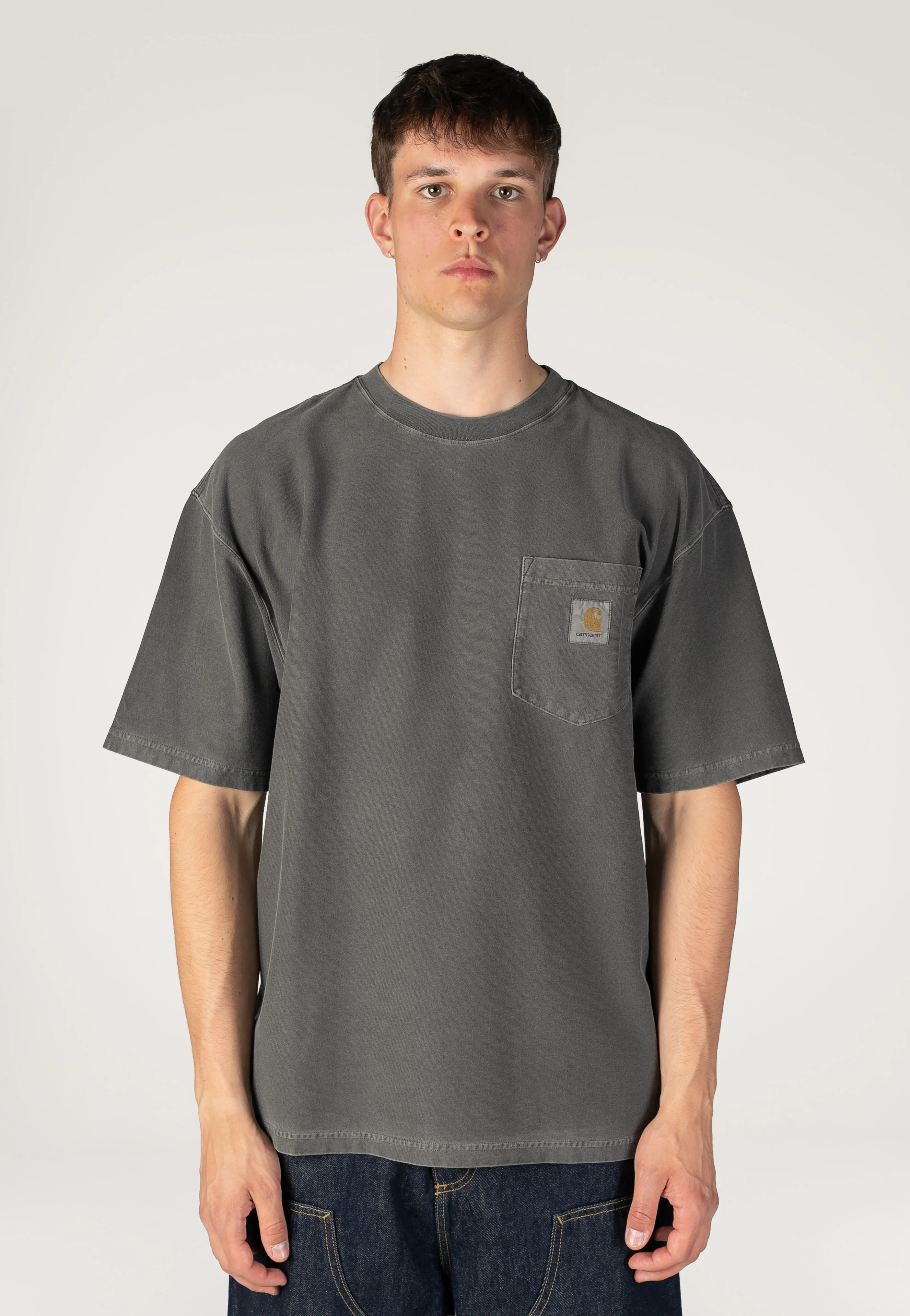 Loose Pocket Garment Dyed Black - T-Shirt - Image 7
