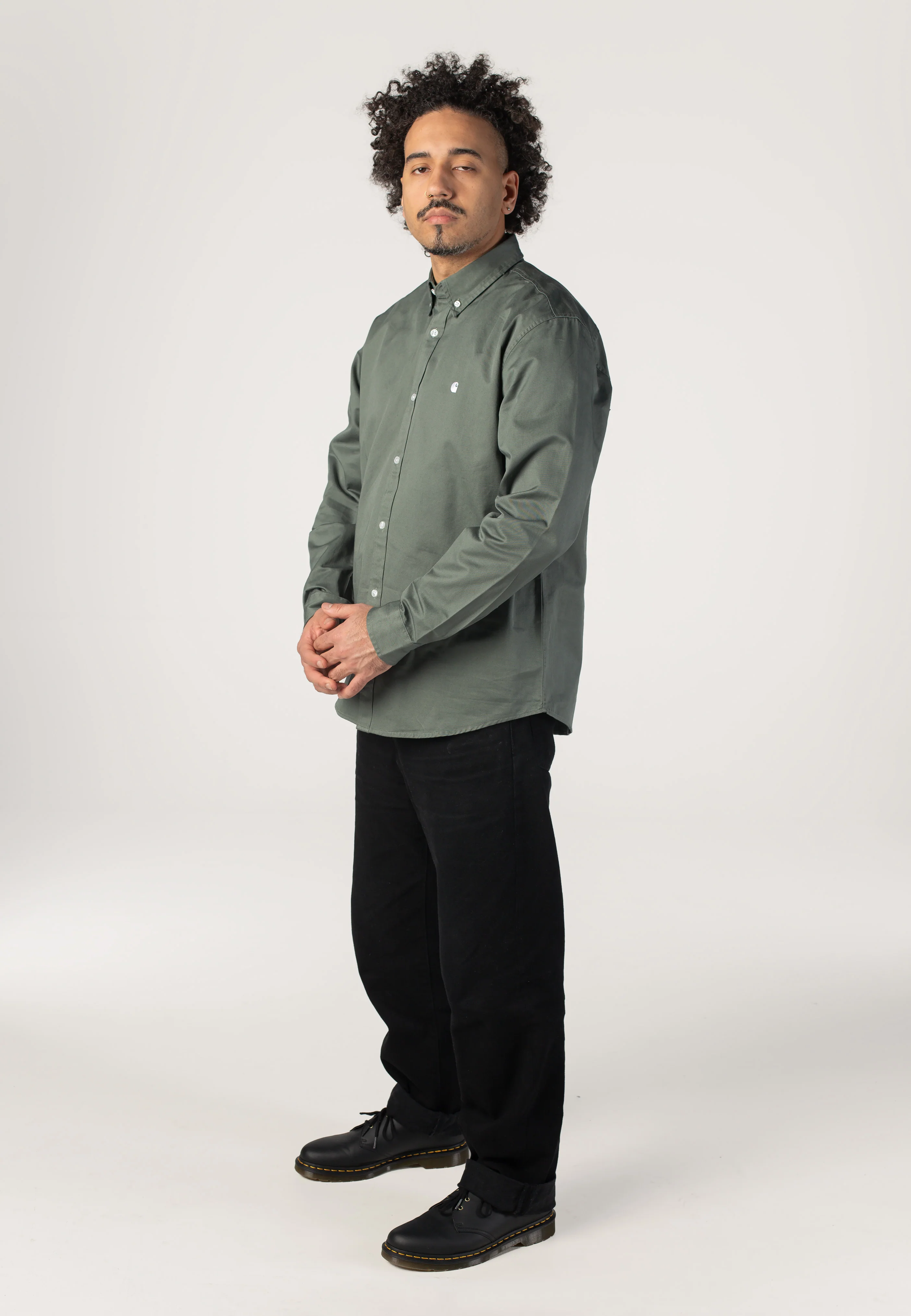 Carhartt WIP - Madison Velvet Green/White - Shirt - Image 7