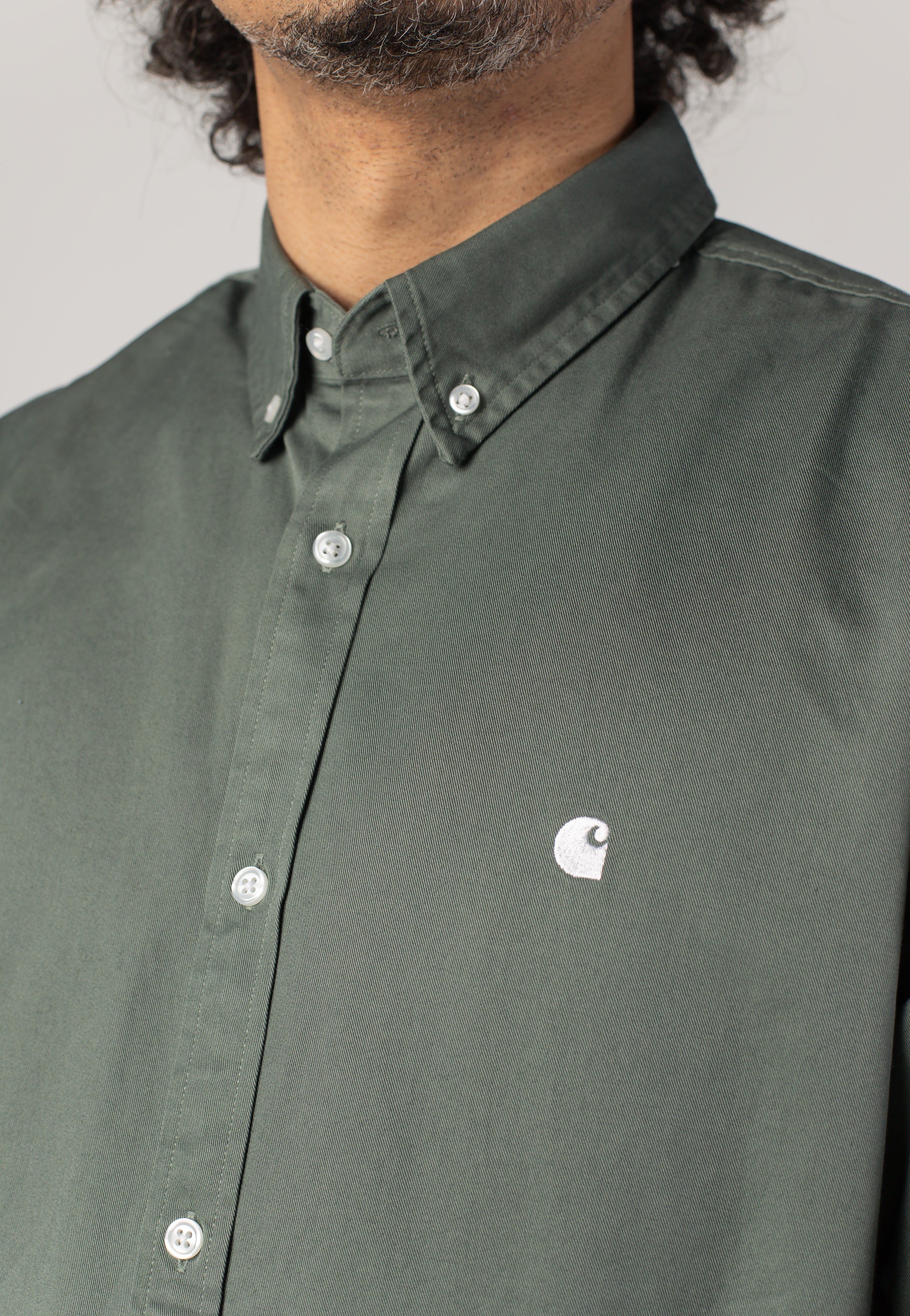 Carhartt WIP - Madison Velvet Green/White - Shirt - Image 8