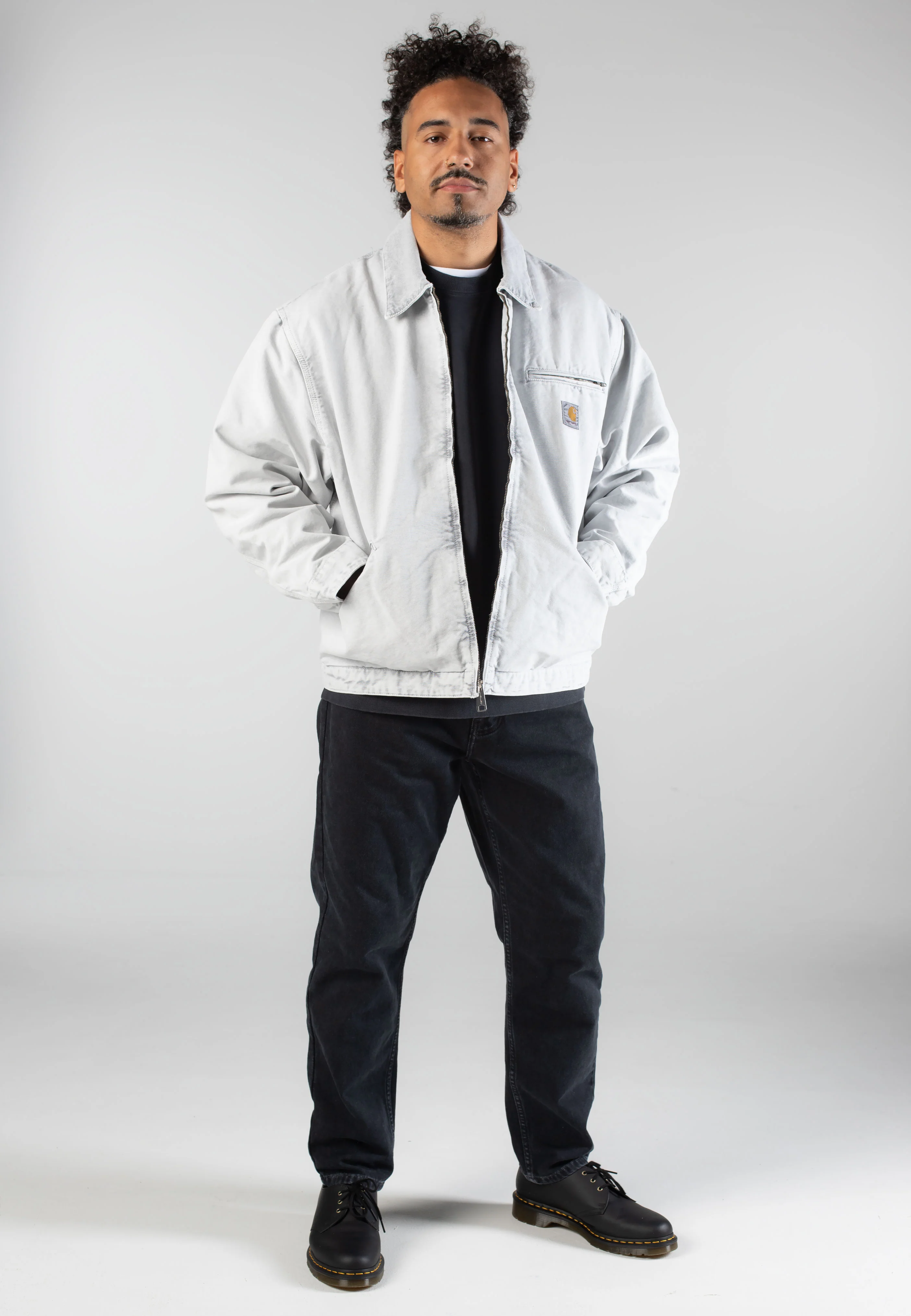 Carhartt WIP - OG Detroit Canvas Black/Black Chalk Wash - Jacket - Image 2