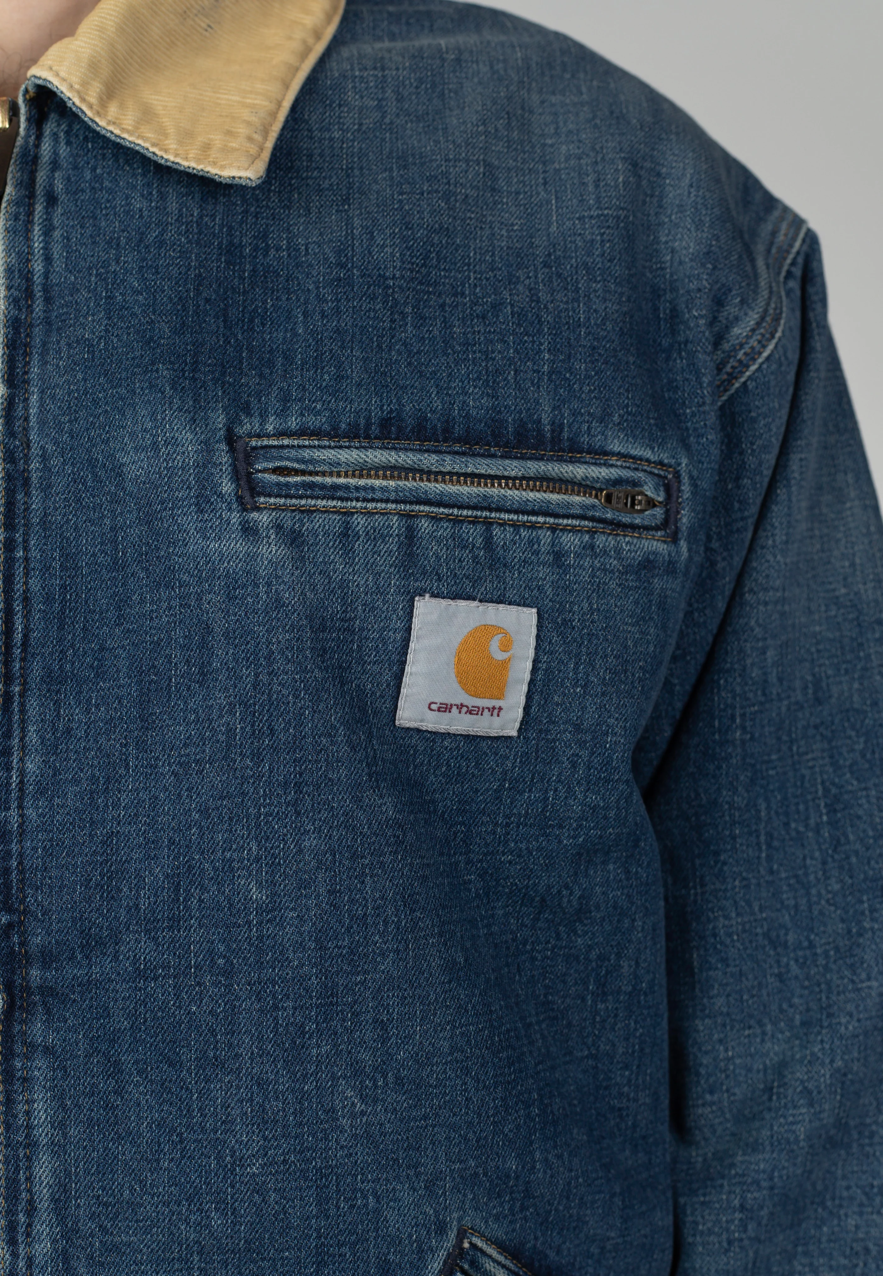 Carhartt WIP - OG Detroit Dark Used Wash Blue/Dusty H Brown - Jacket - Image 12