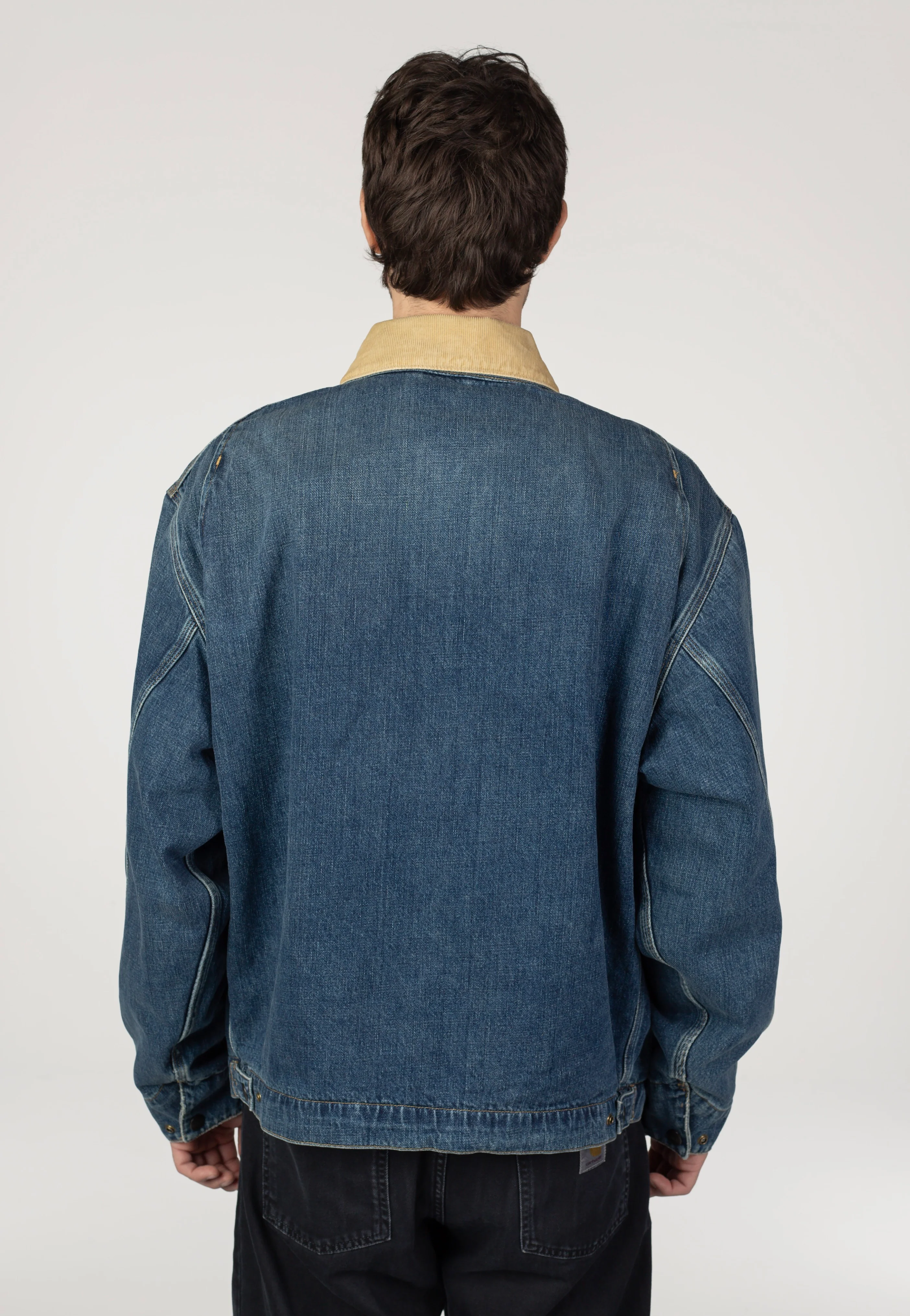 Carhartt WIP - OG Detroit Dark Used Wash Blue/Dusty H Brown - Jacket - Image 3