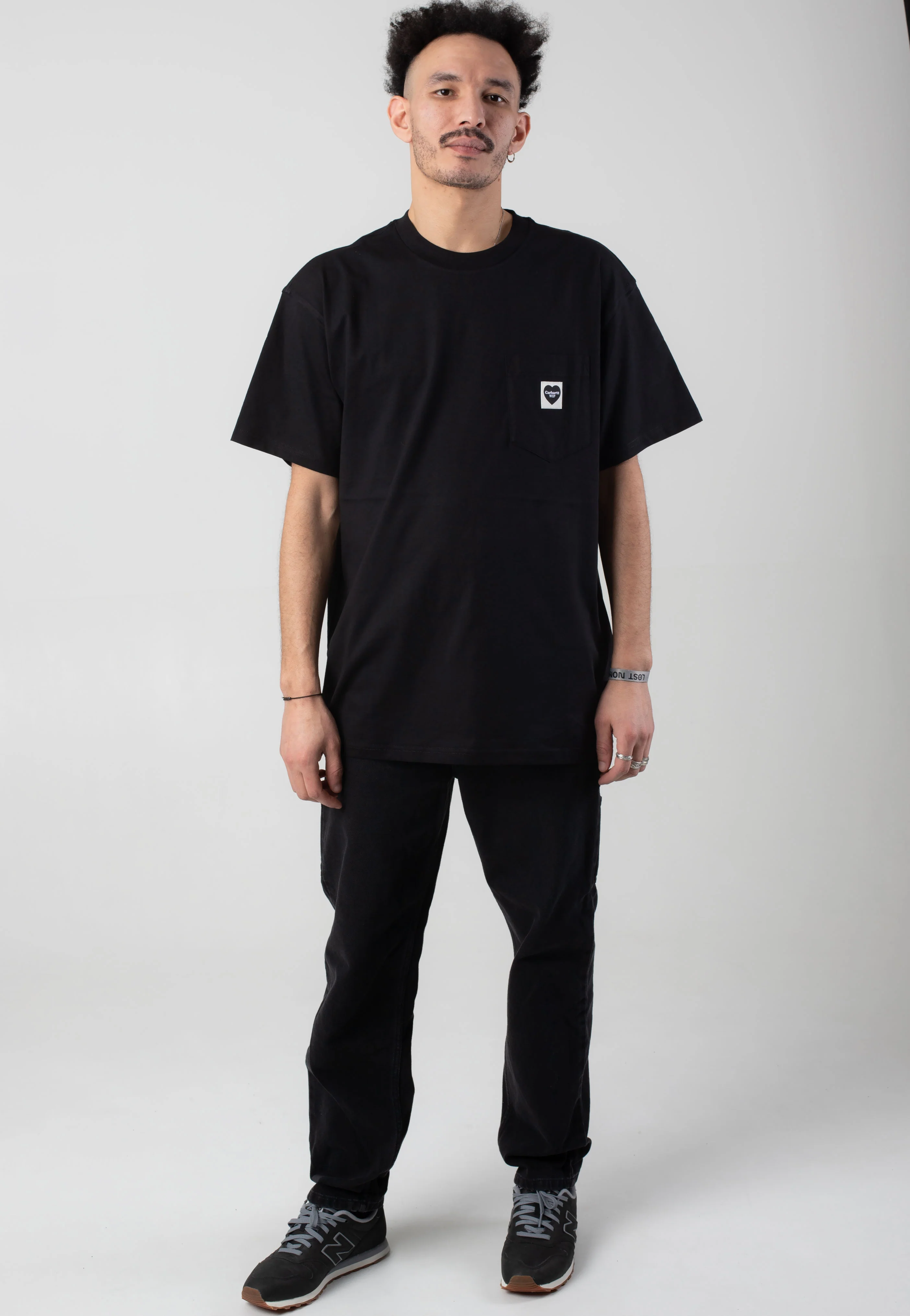 Carhartt WIP - Pocket Heart Black/Black - T-Shirt - Image 2