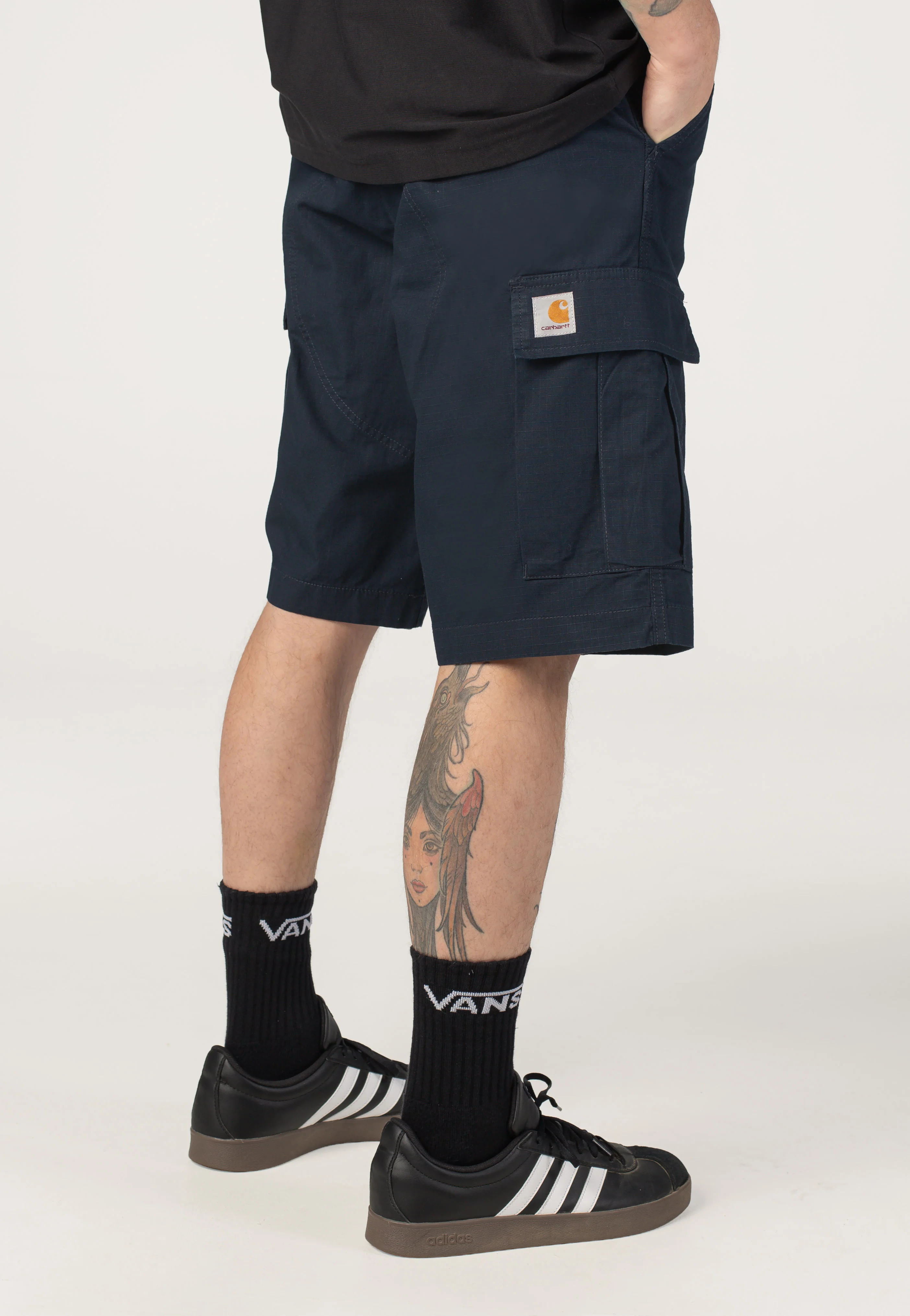 Carhartt WIP - Regular Cargo Rinsed Deep Night - Shorts - Image 4