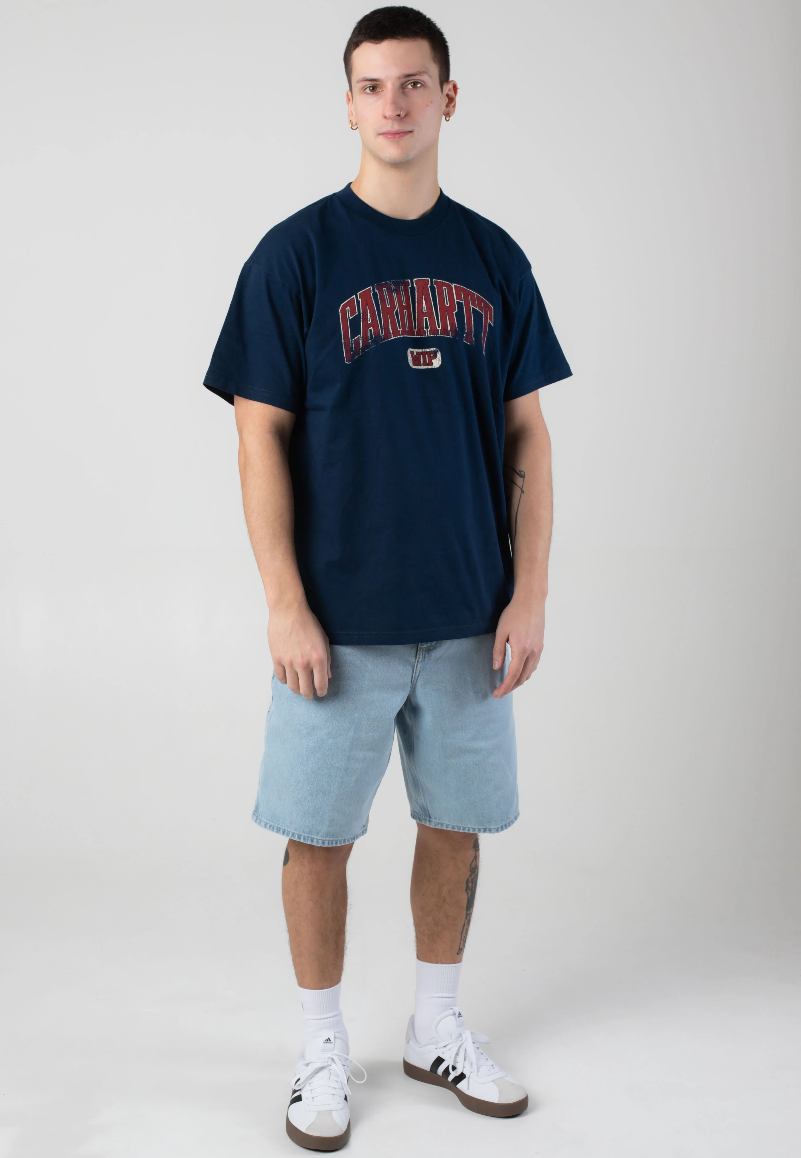 Carhartt WIP - Single Knee Heavy Stone Bleached Blue - Shorts - Image 3