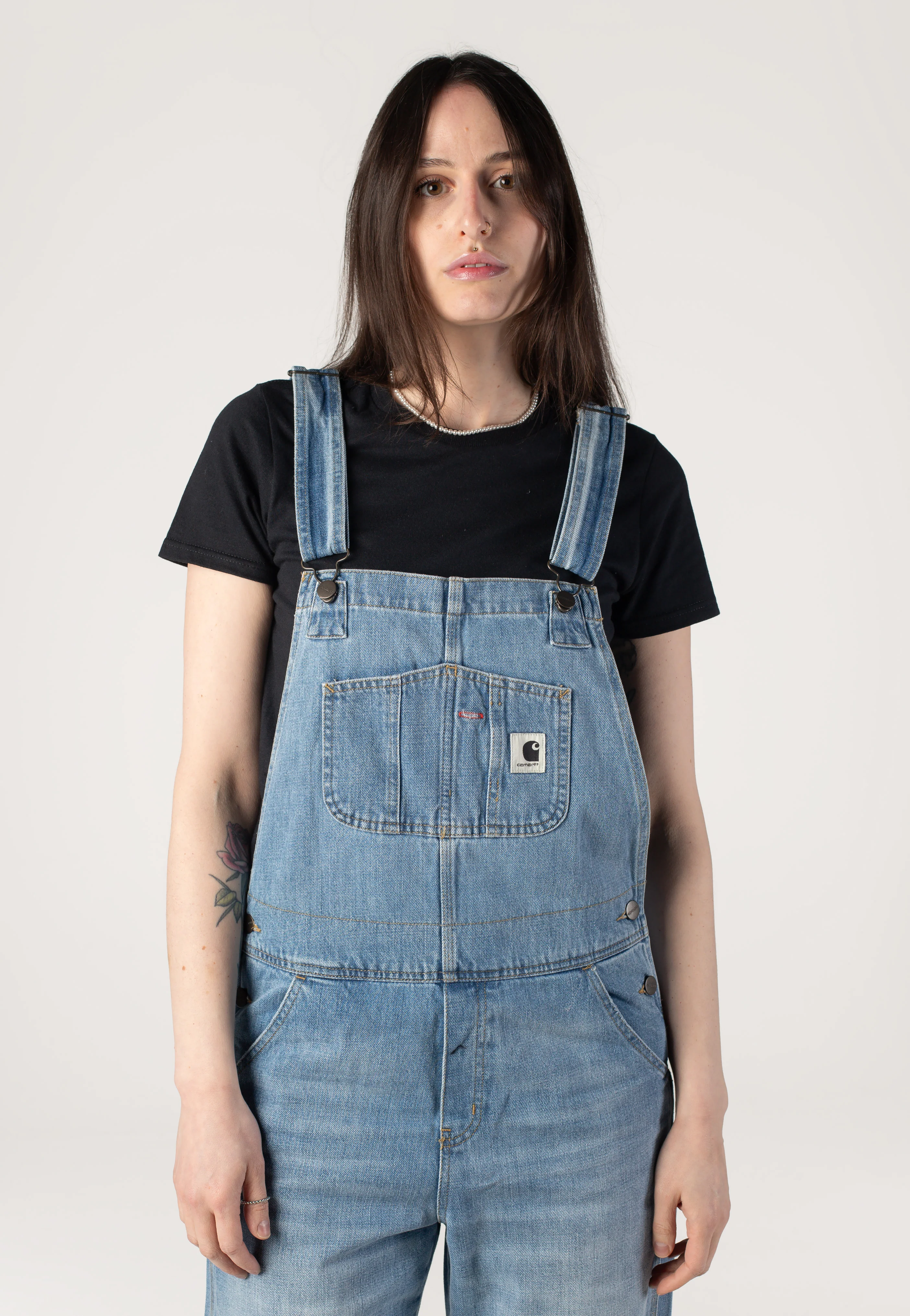 Carhartt WIP - W' Bib Overall Straight Burst Washed Blue - Pants - Image 6